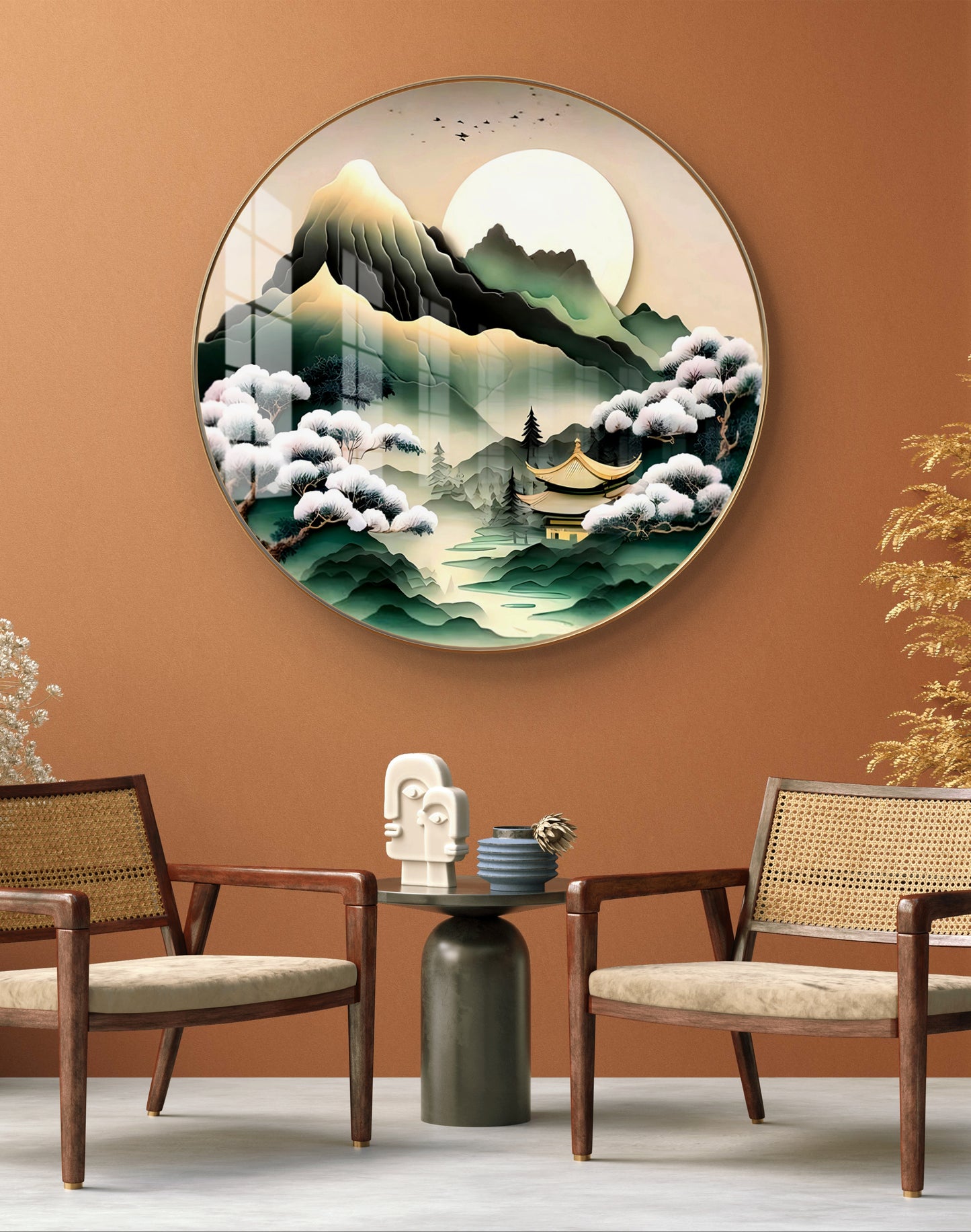 Round 3D nature crystal resin art