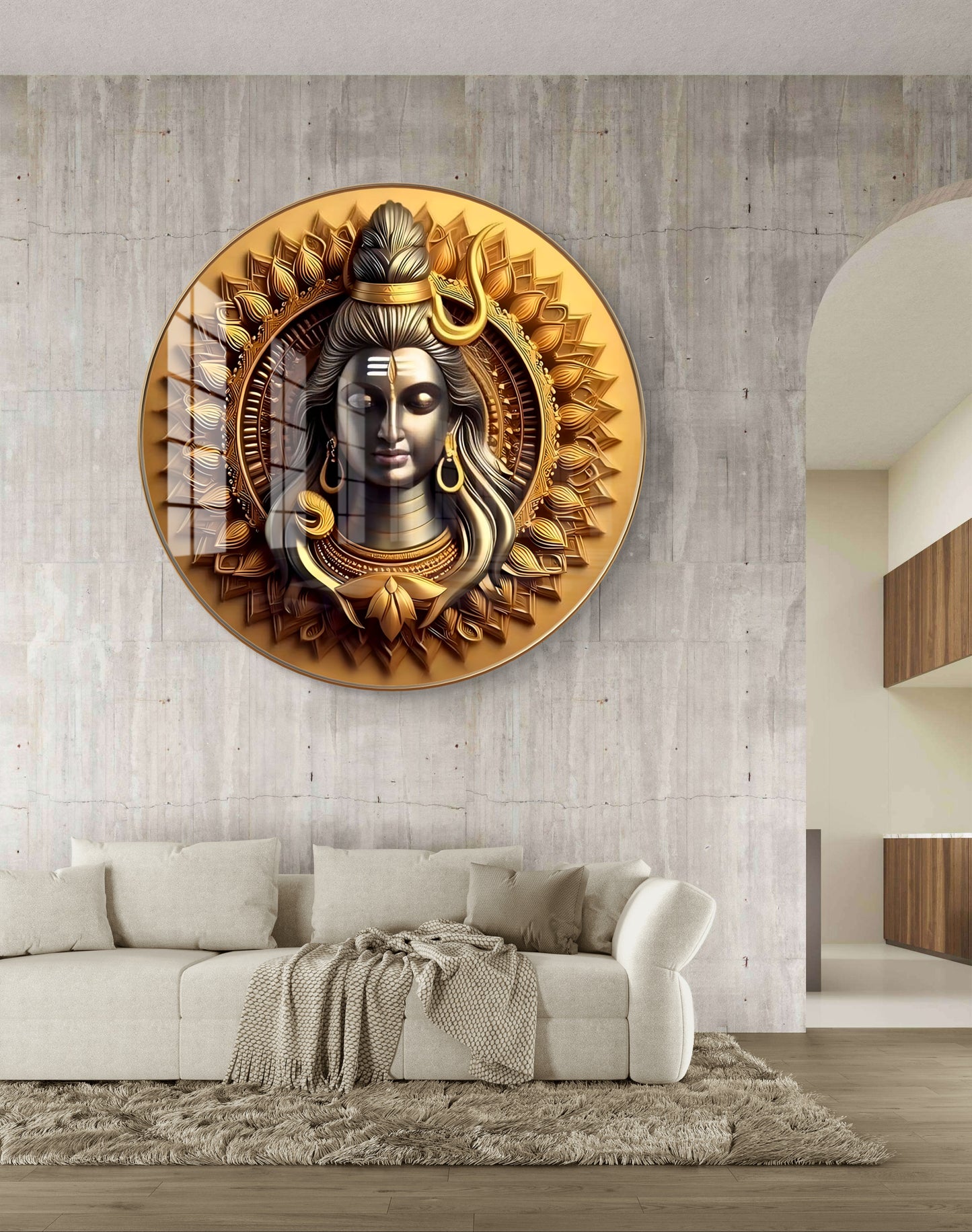 Round 3D shiva crystal resin at work