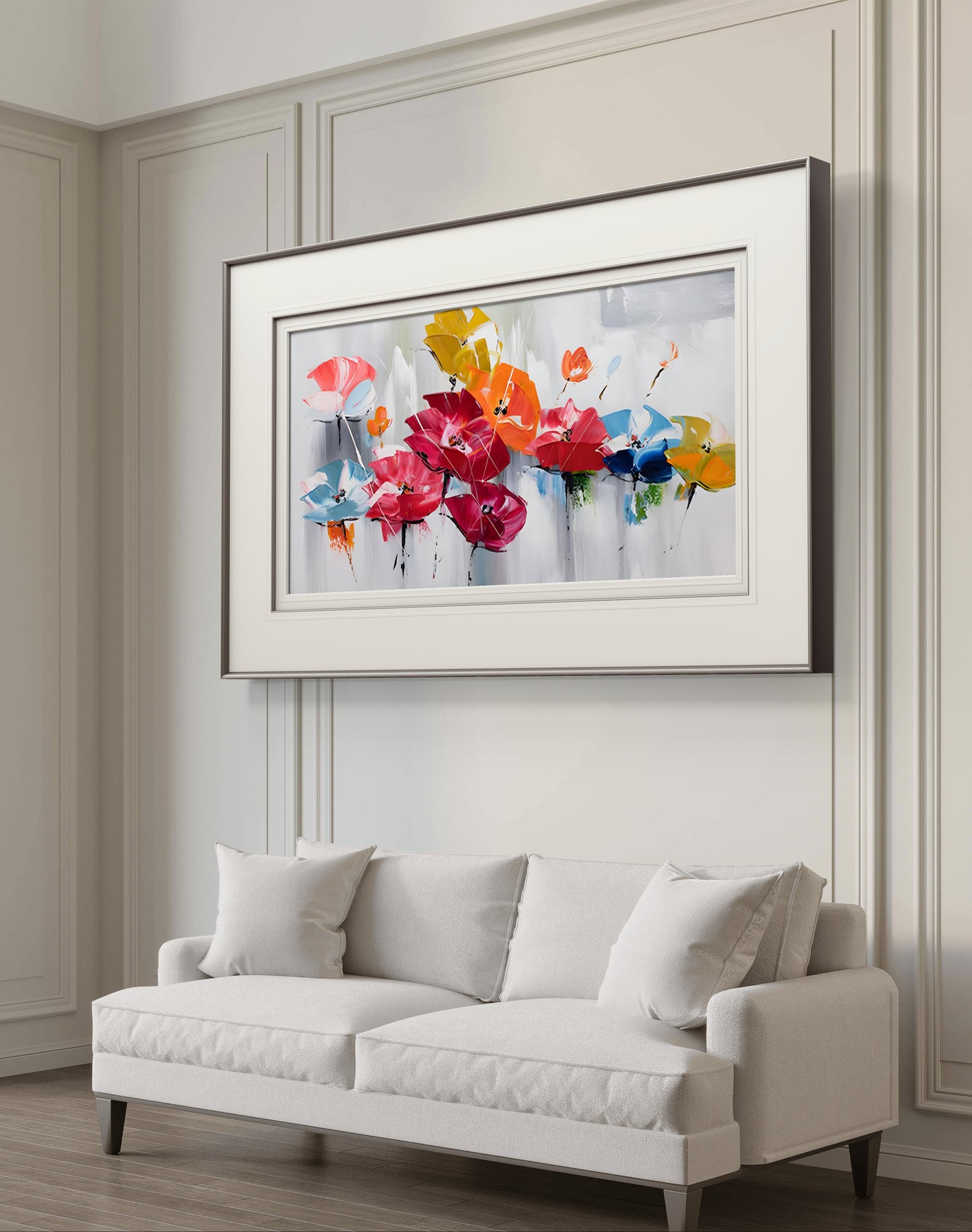 ABSTRACT FLORAL ART PAINTING