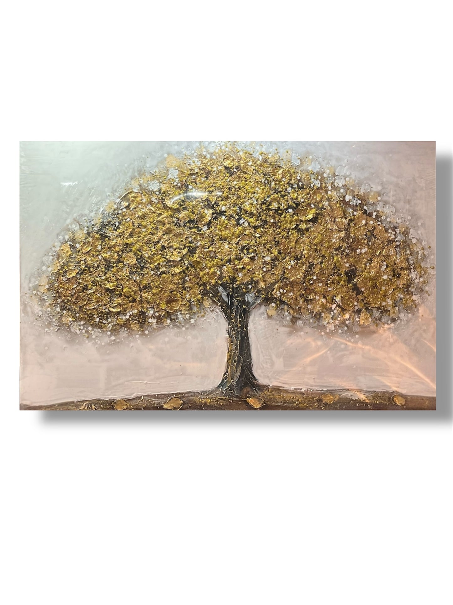 Handmade canvas painting - "Silver Horizon"