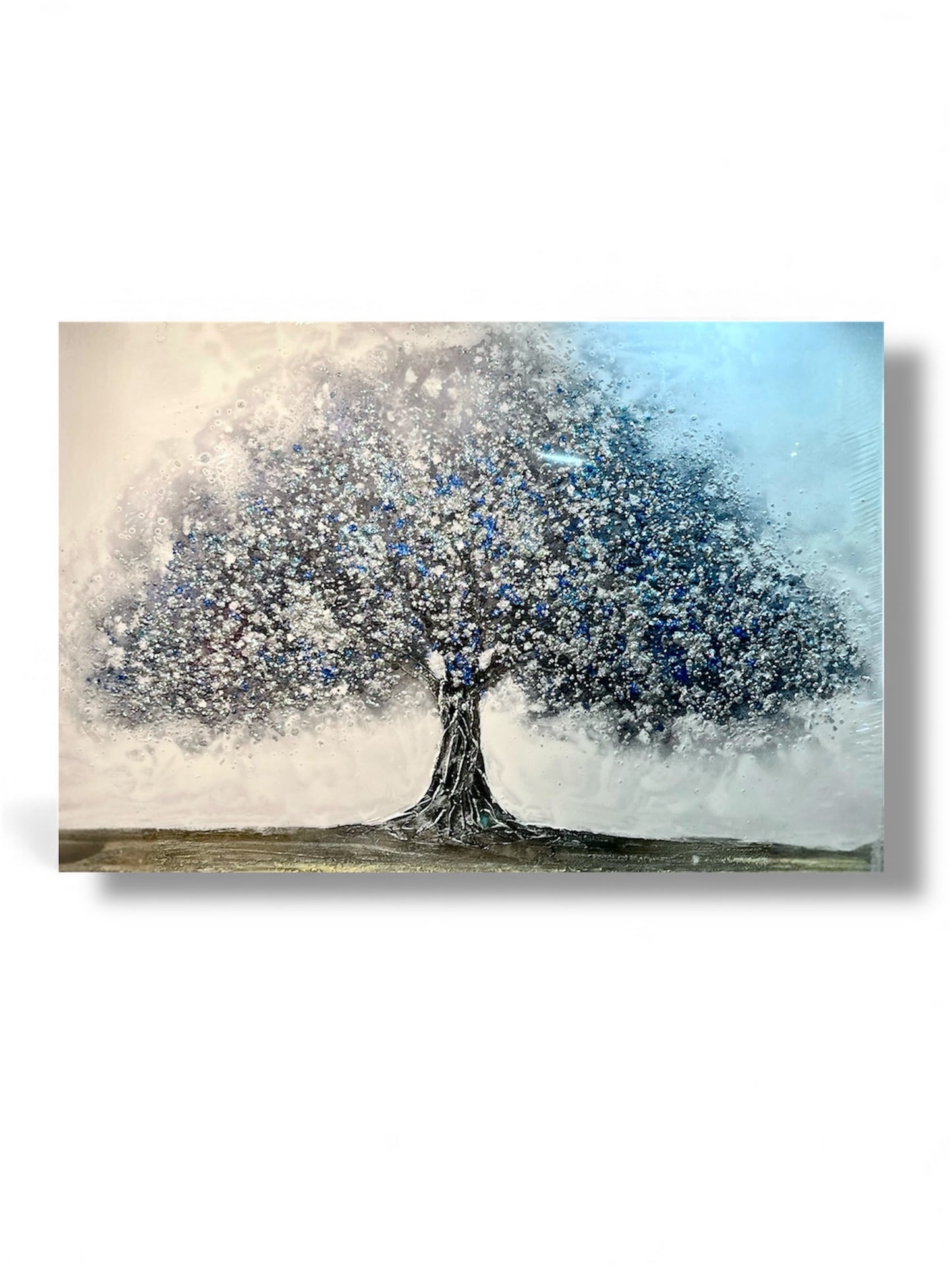 Handmade canvas painting - "Sapphire Mist"