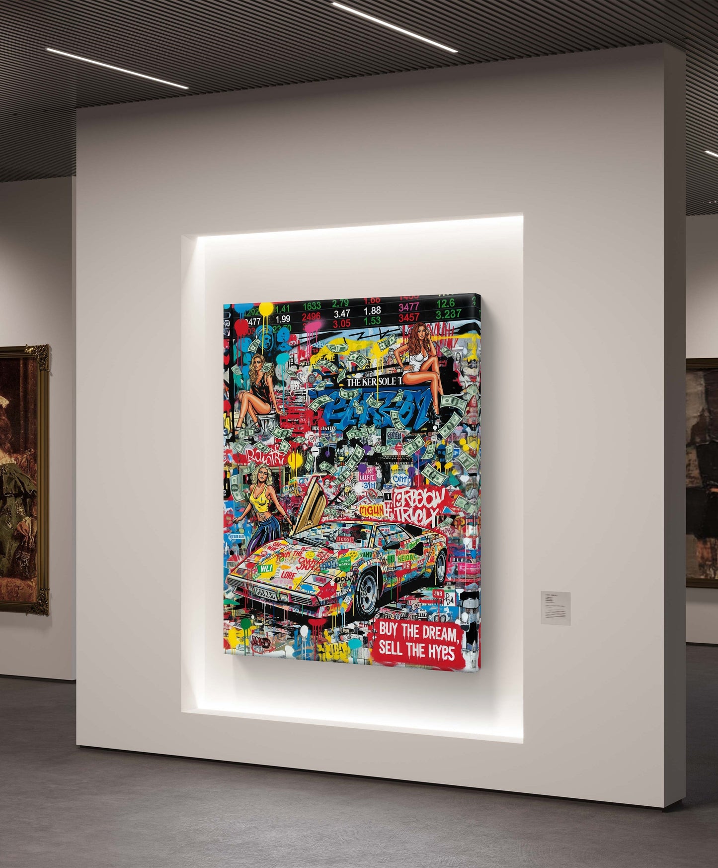 "BUY THE DREAM, SELL THE HYPS" - CANVAS PAINTING (HUSTLE )