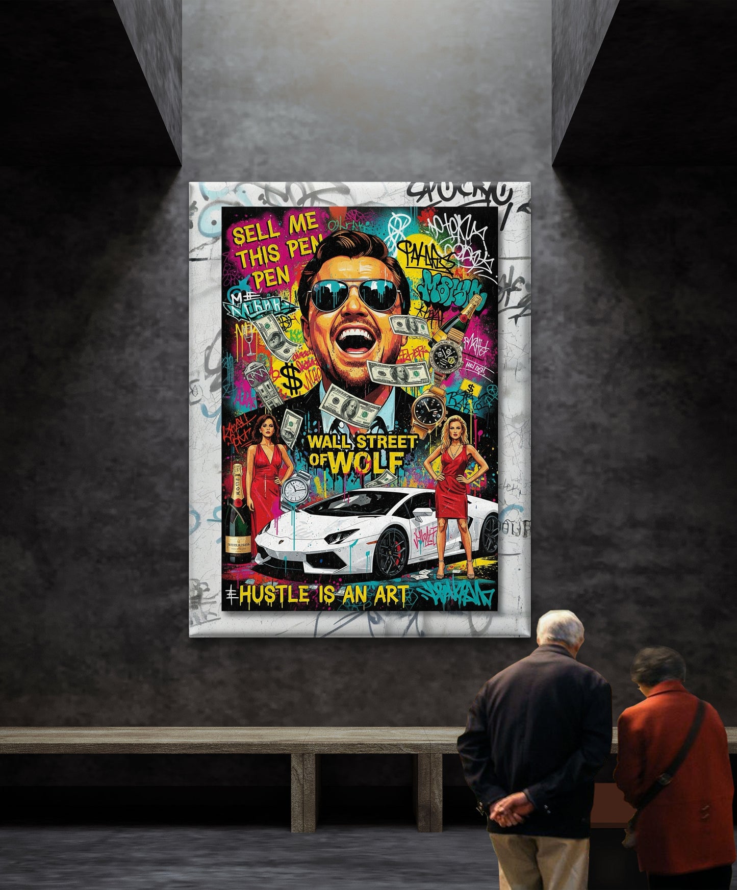 WOLF OF THE WALL STREET - CANVAS PAINTING