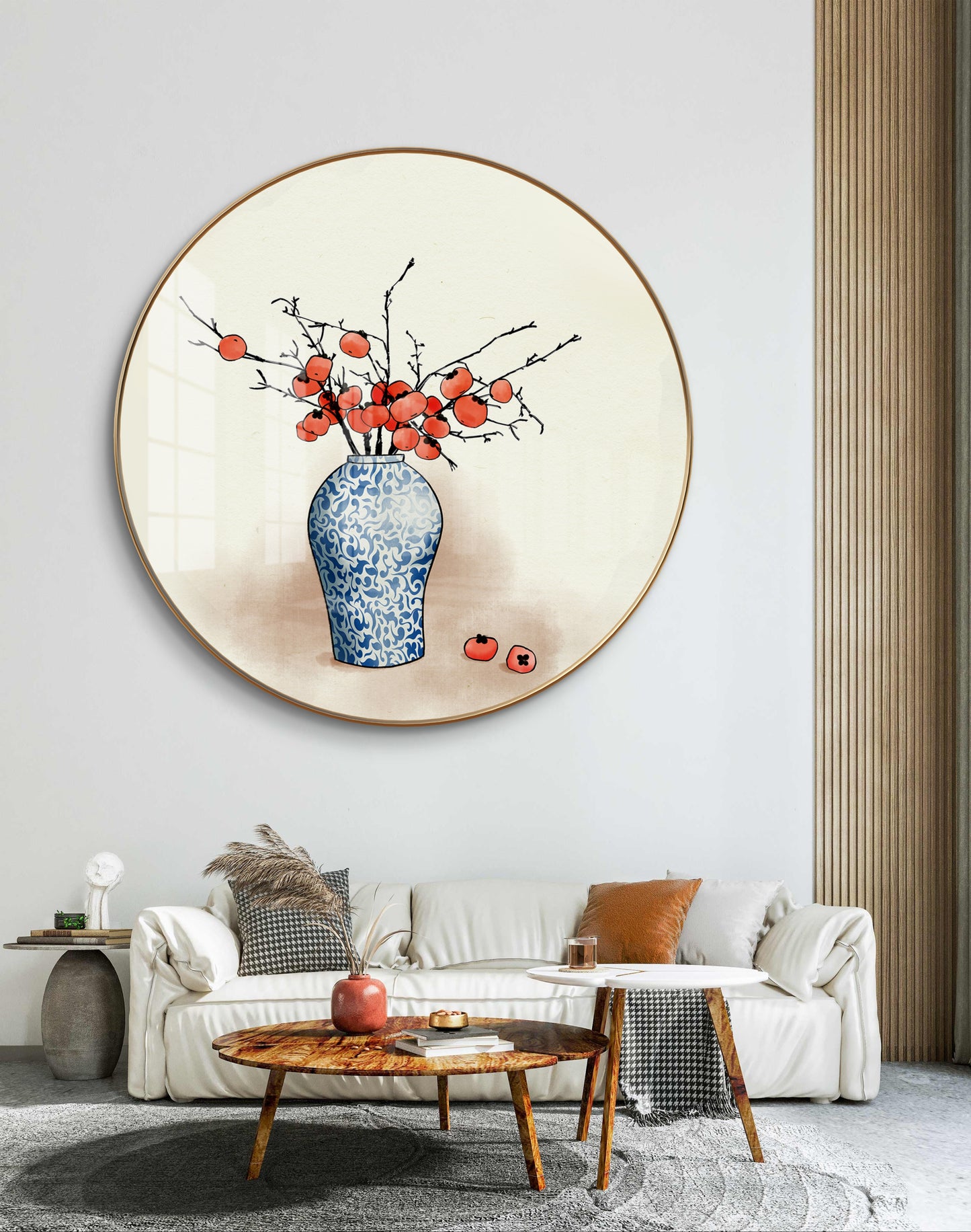 Round flower pot crystal resin art work