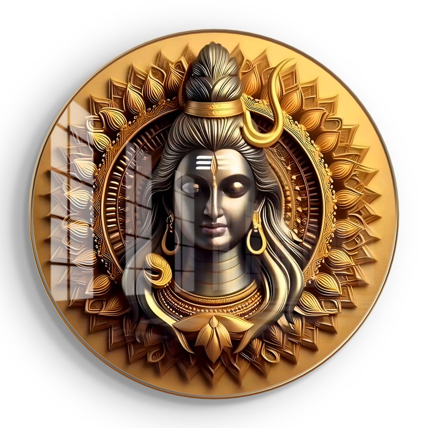 Round 3D shiva crystal resin at work