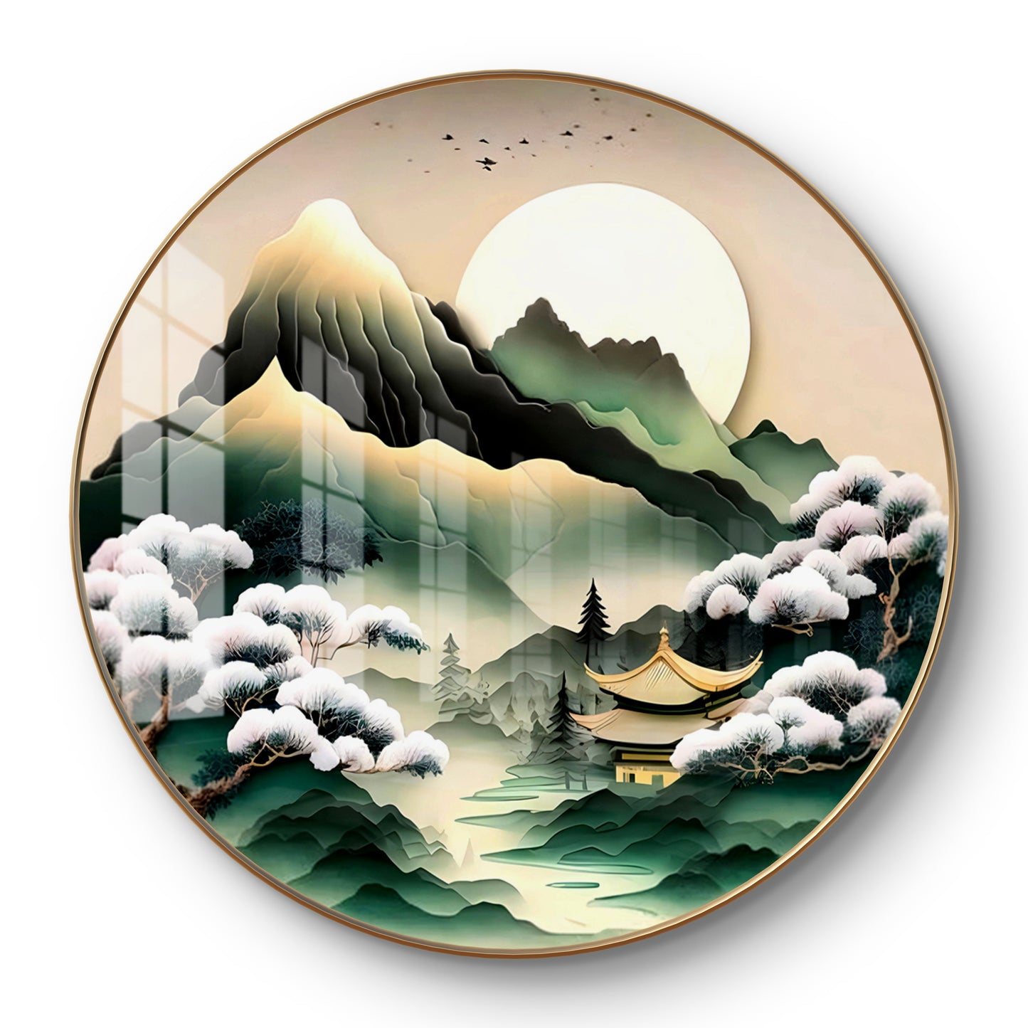 Round 3D nature crystal resin art