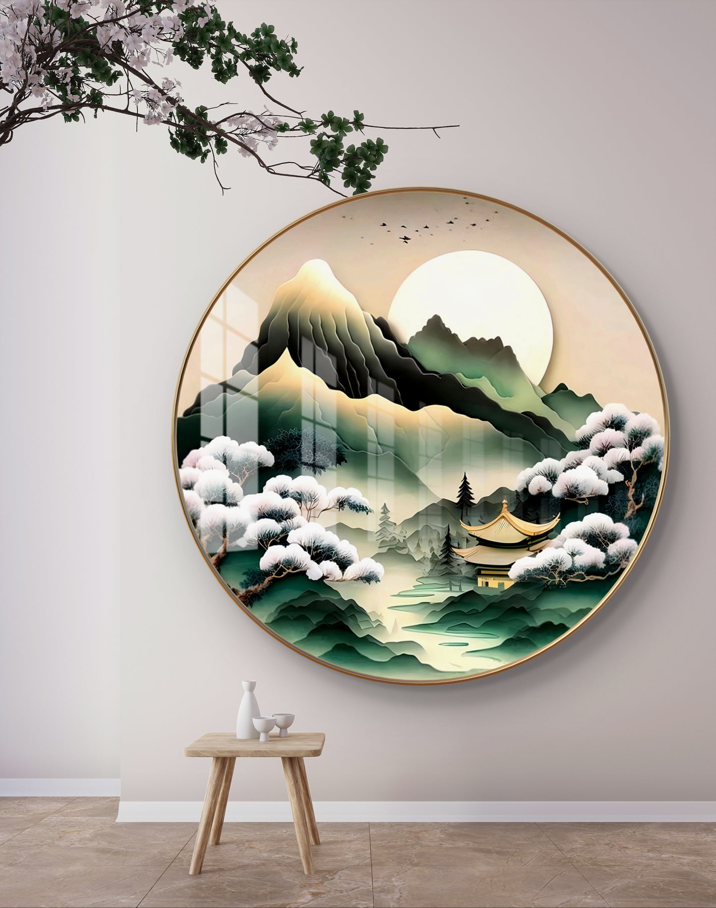 Round 3D nature crystal resin art