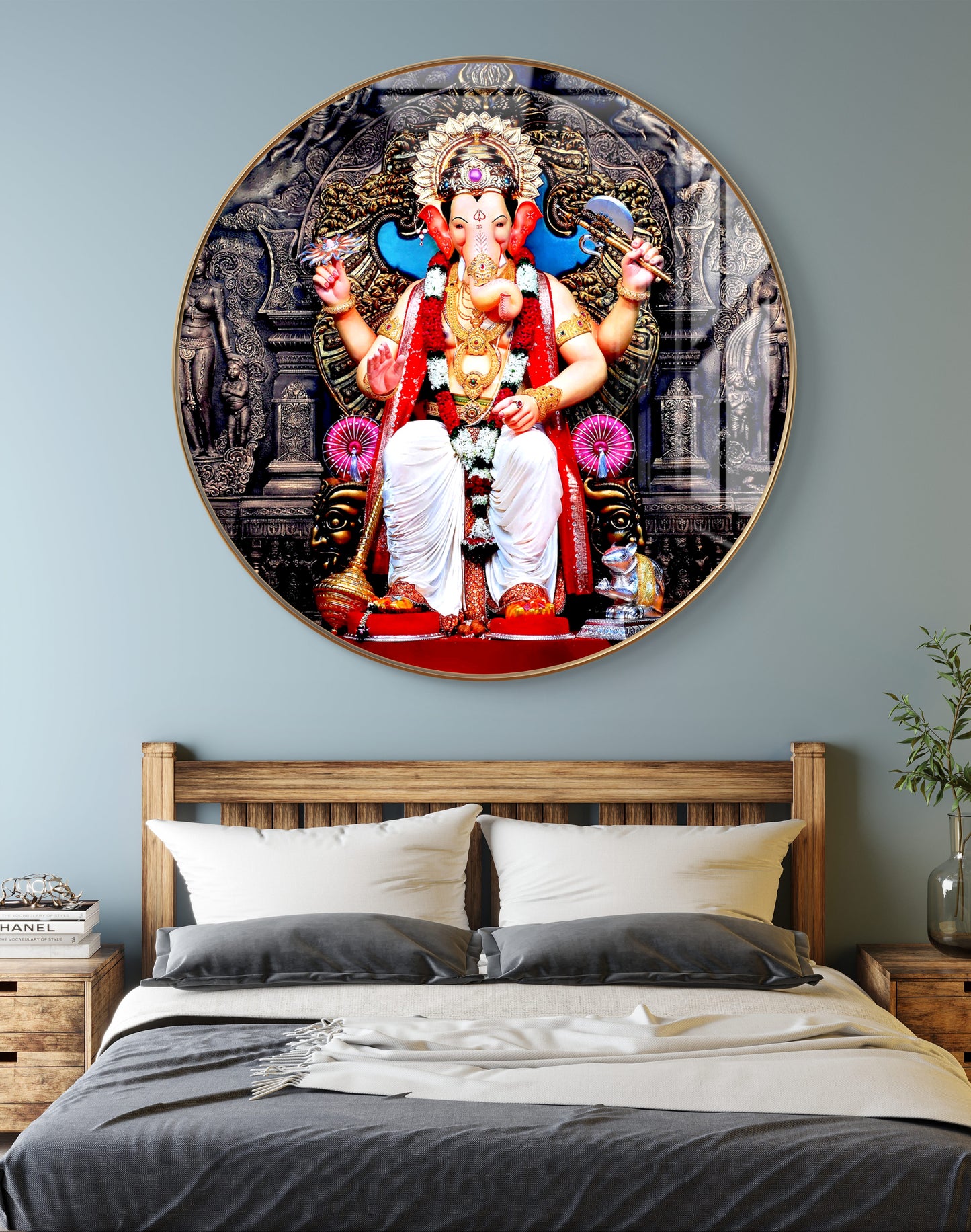 Round lalbaug cha raja Bombay ganpati crystal resin