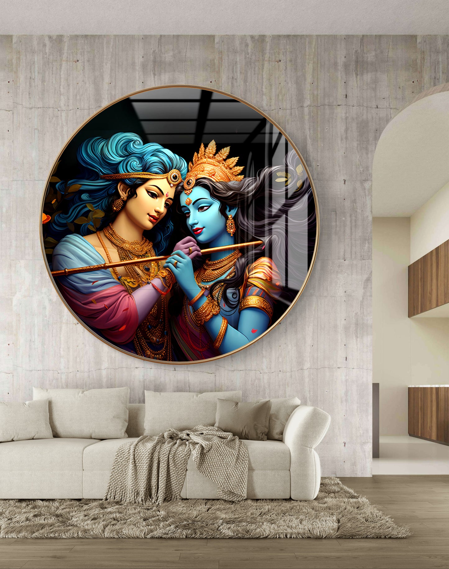 Round abstract latest RK crystal resin