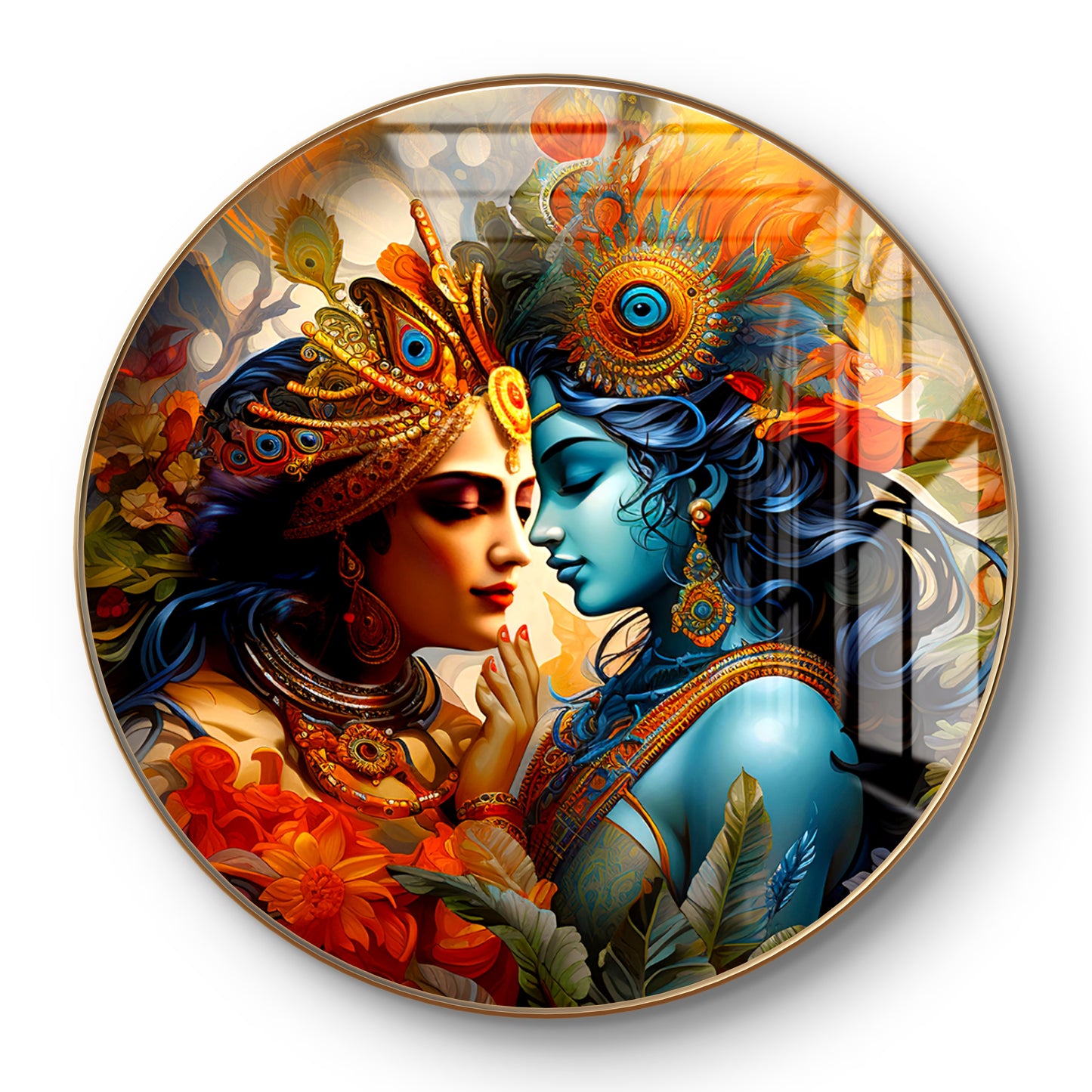 Round passionate love RK crystal resin