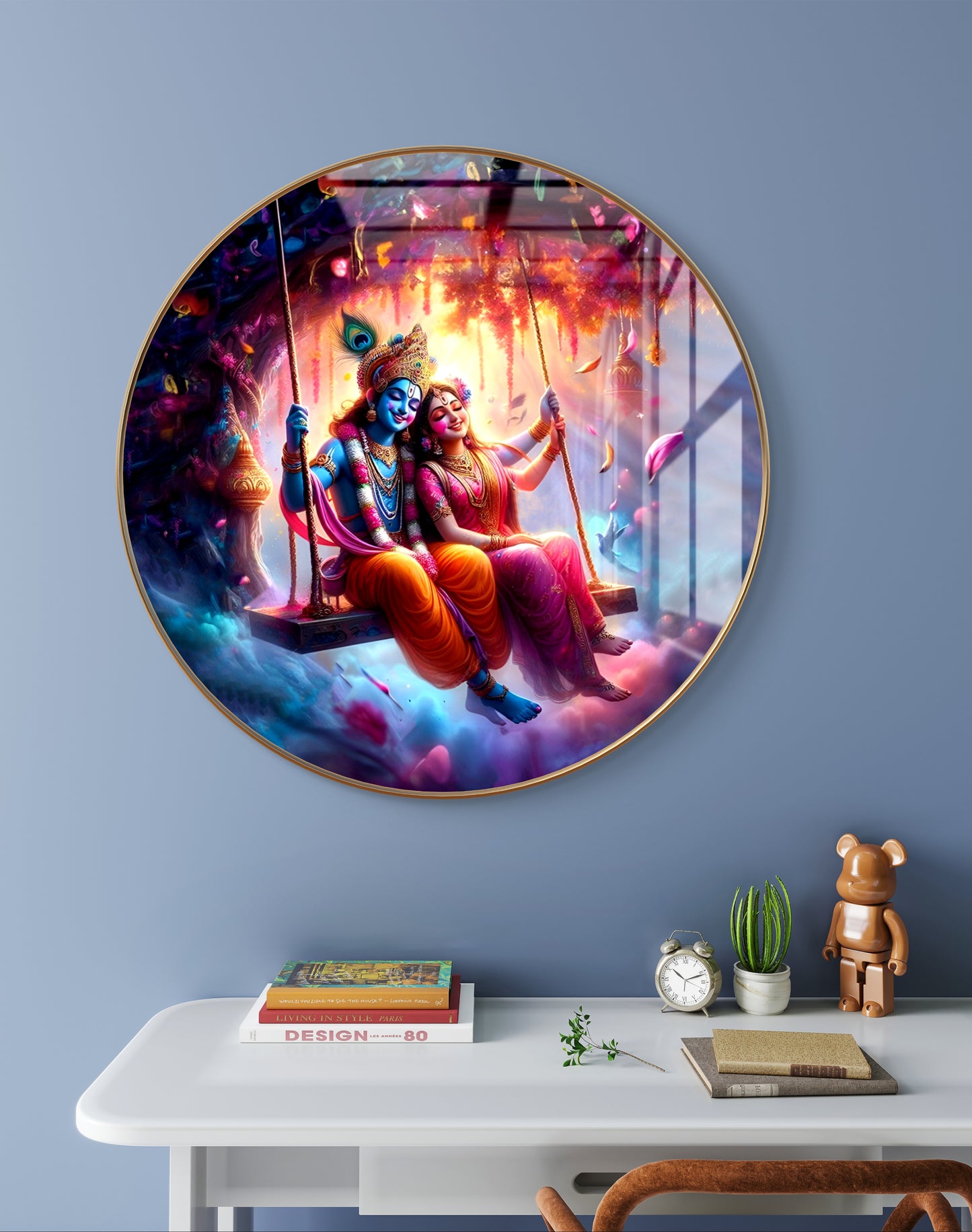 Round cute RK showering love crystal resin