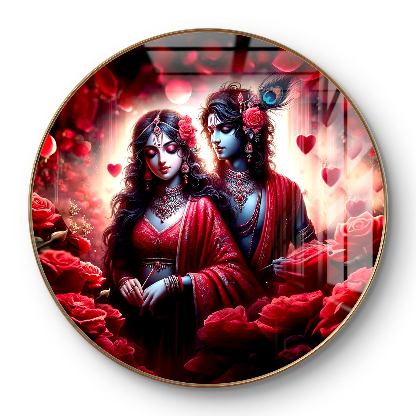 Round RK pink Florence crystal resin