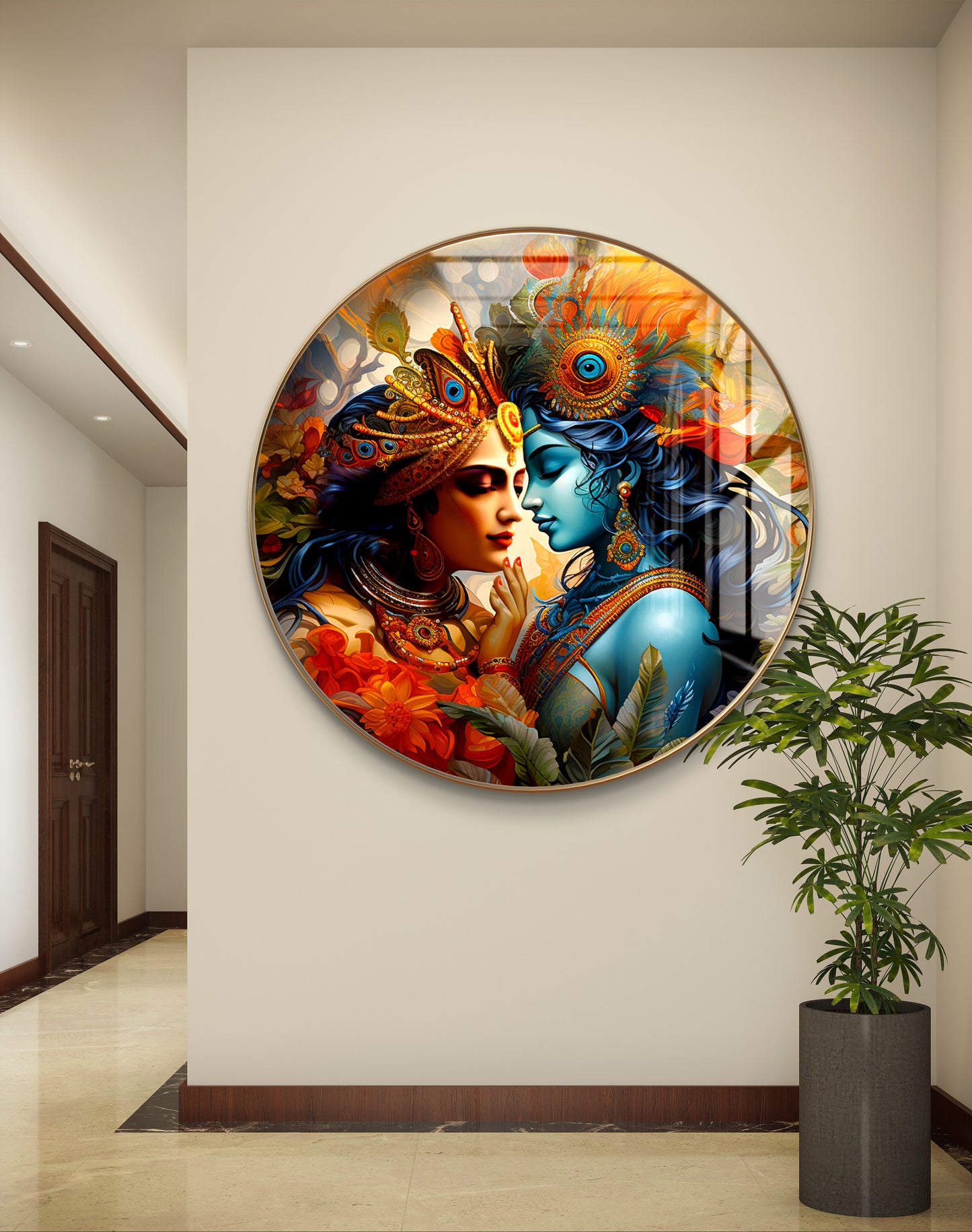 Round passionate love RK crystal resin