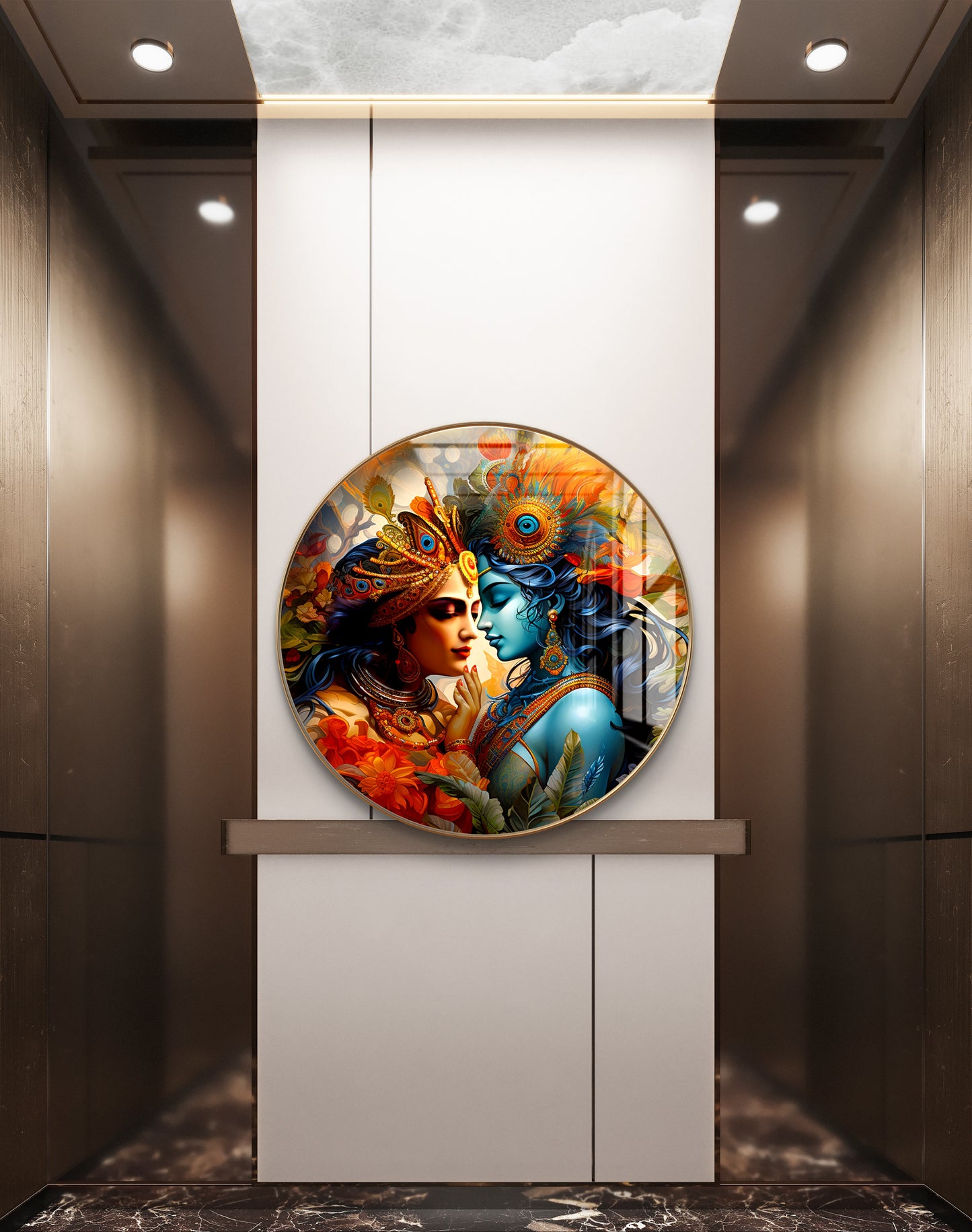 Round passionate love RK crystal resin