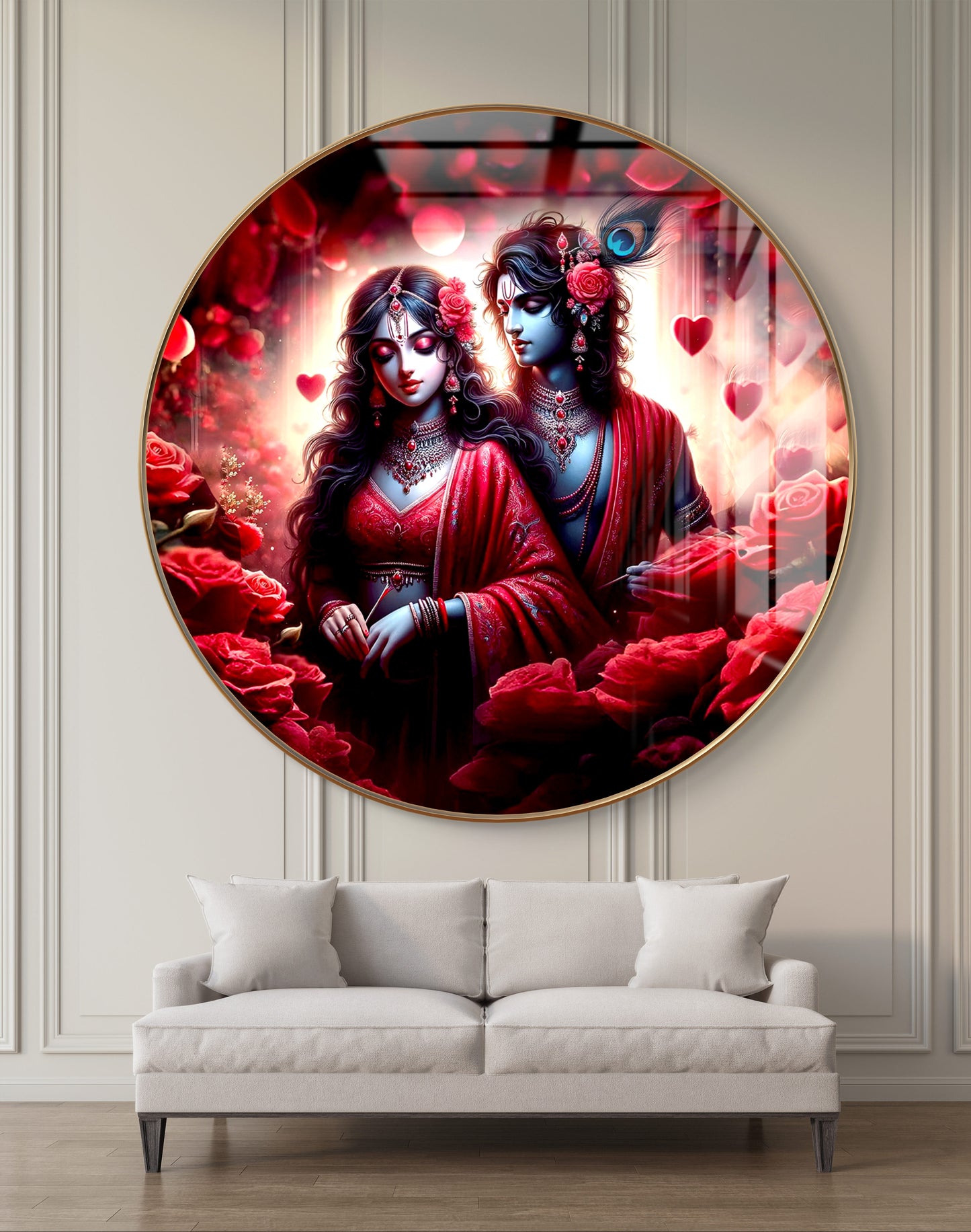 Round RK pink Florence crystal resin