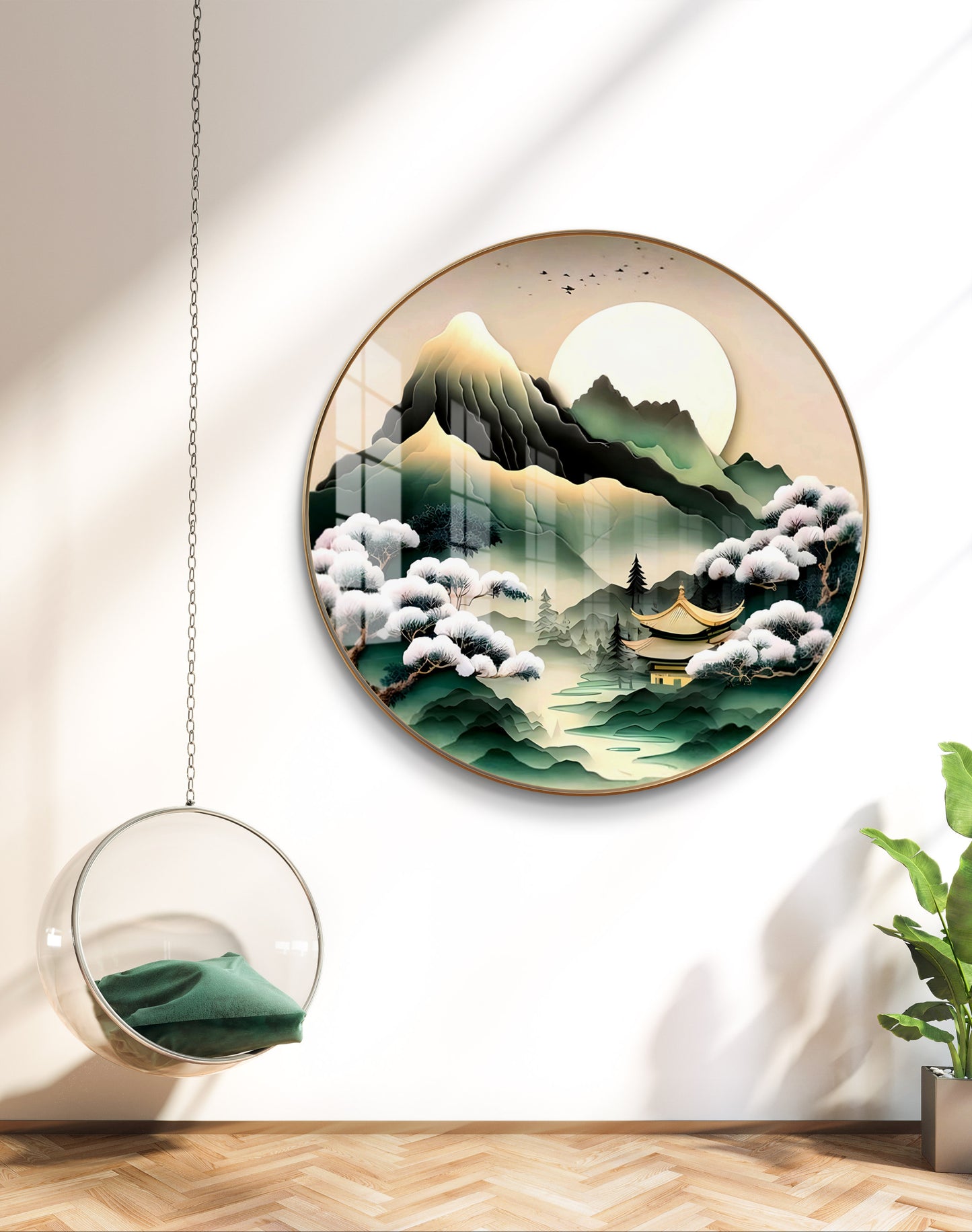 Round 3D nature crystal resin art
