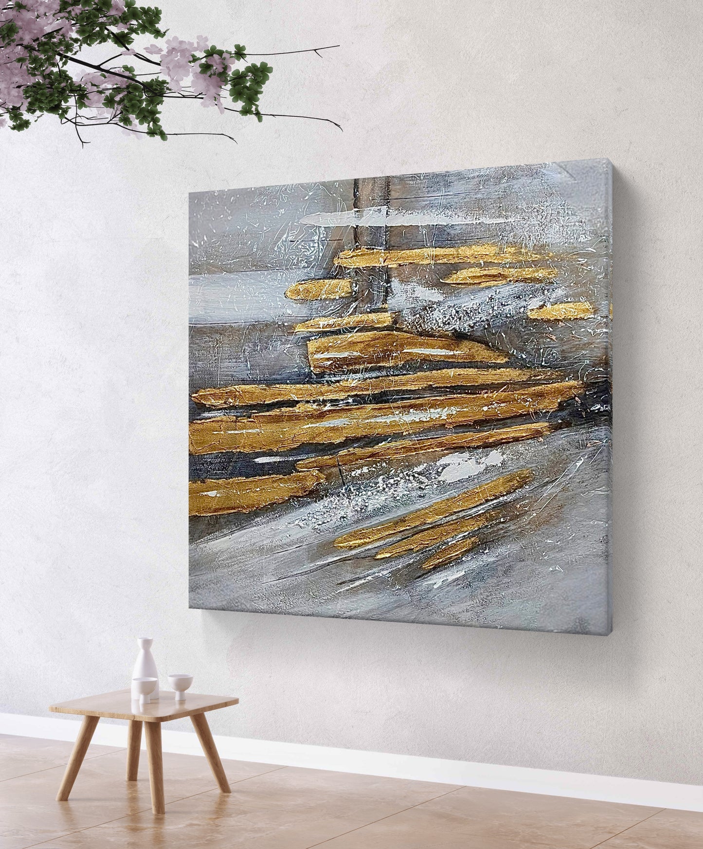 "Drift of Light" - Handmade canvas painting