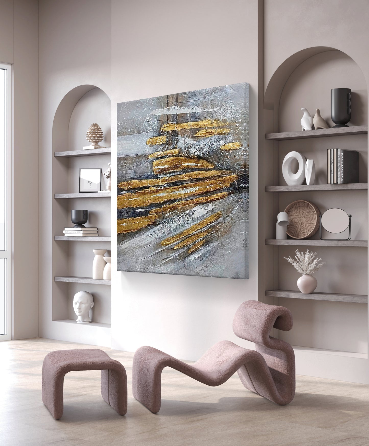 "Drift of Light" - Handmade canvas painting