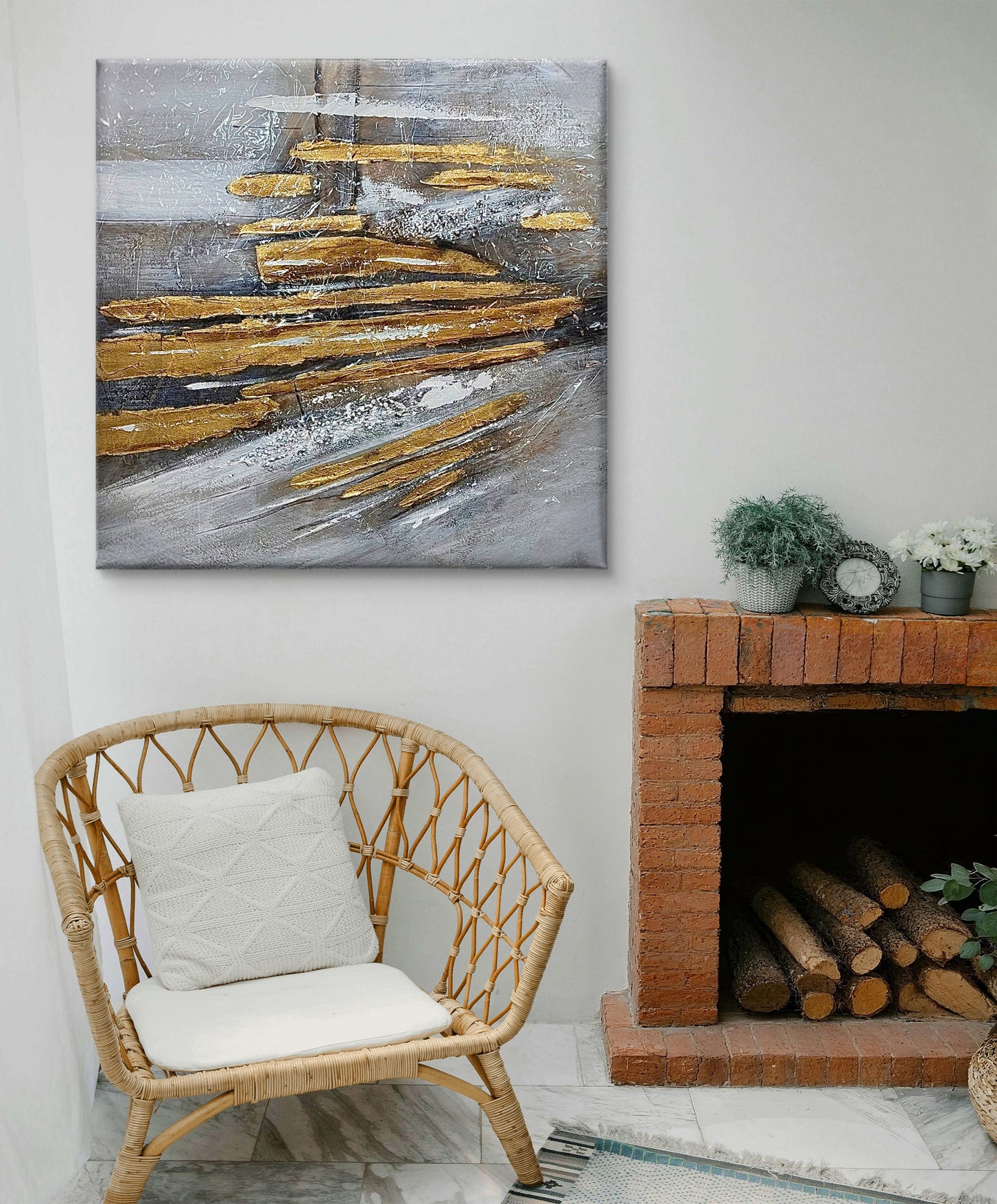 "Drift of Light" - Handmade canvas painting