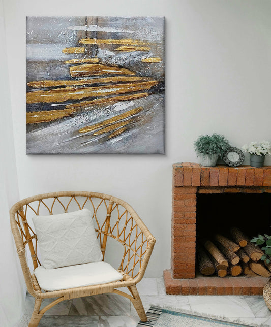 "Drift of Light" - Handmade canvas painting