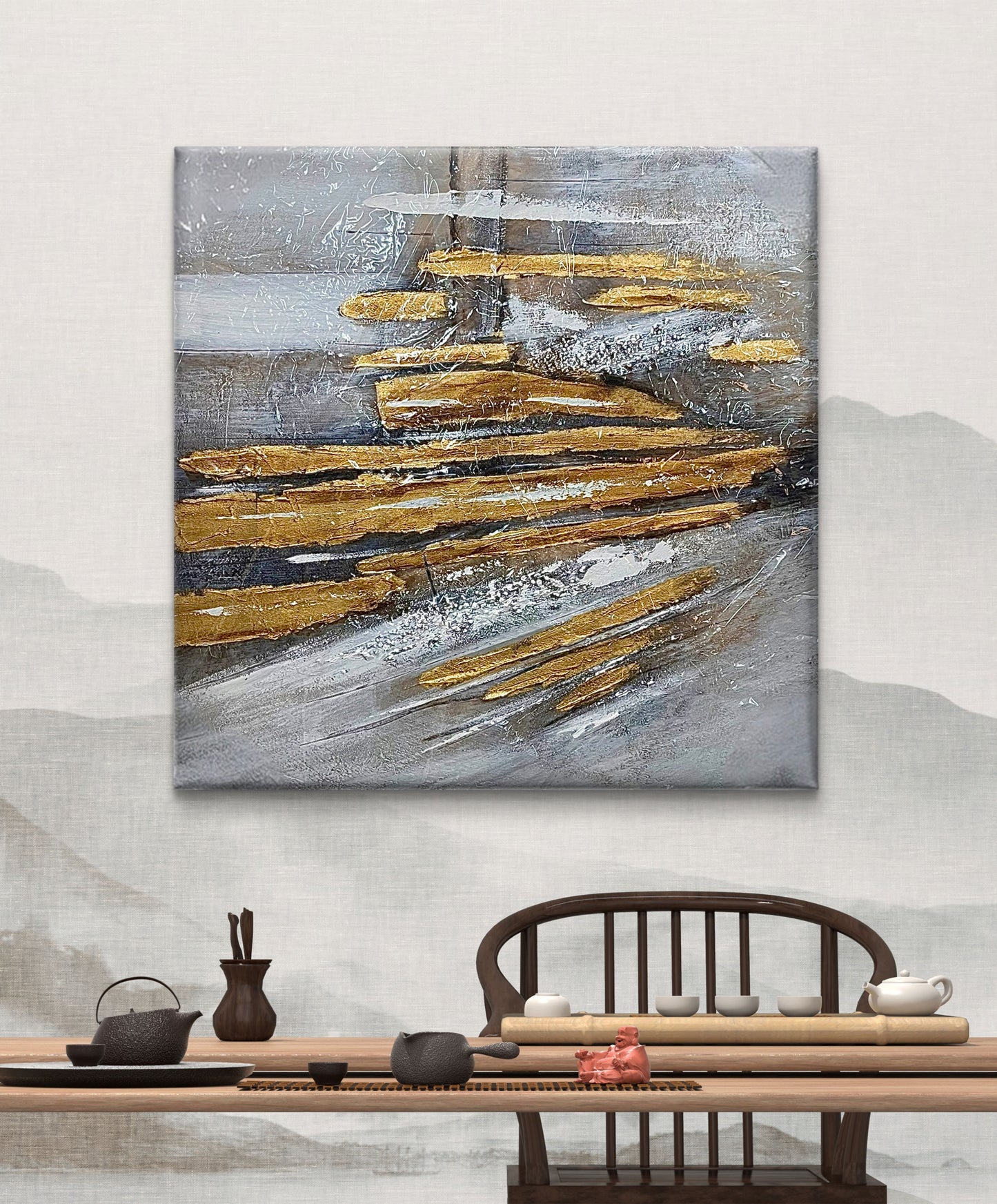 "Drift of Light" - Handmade canvas painting