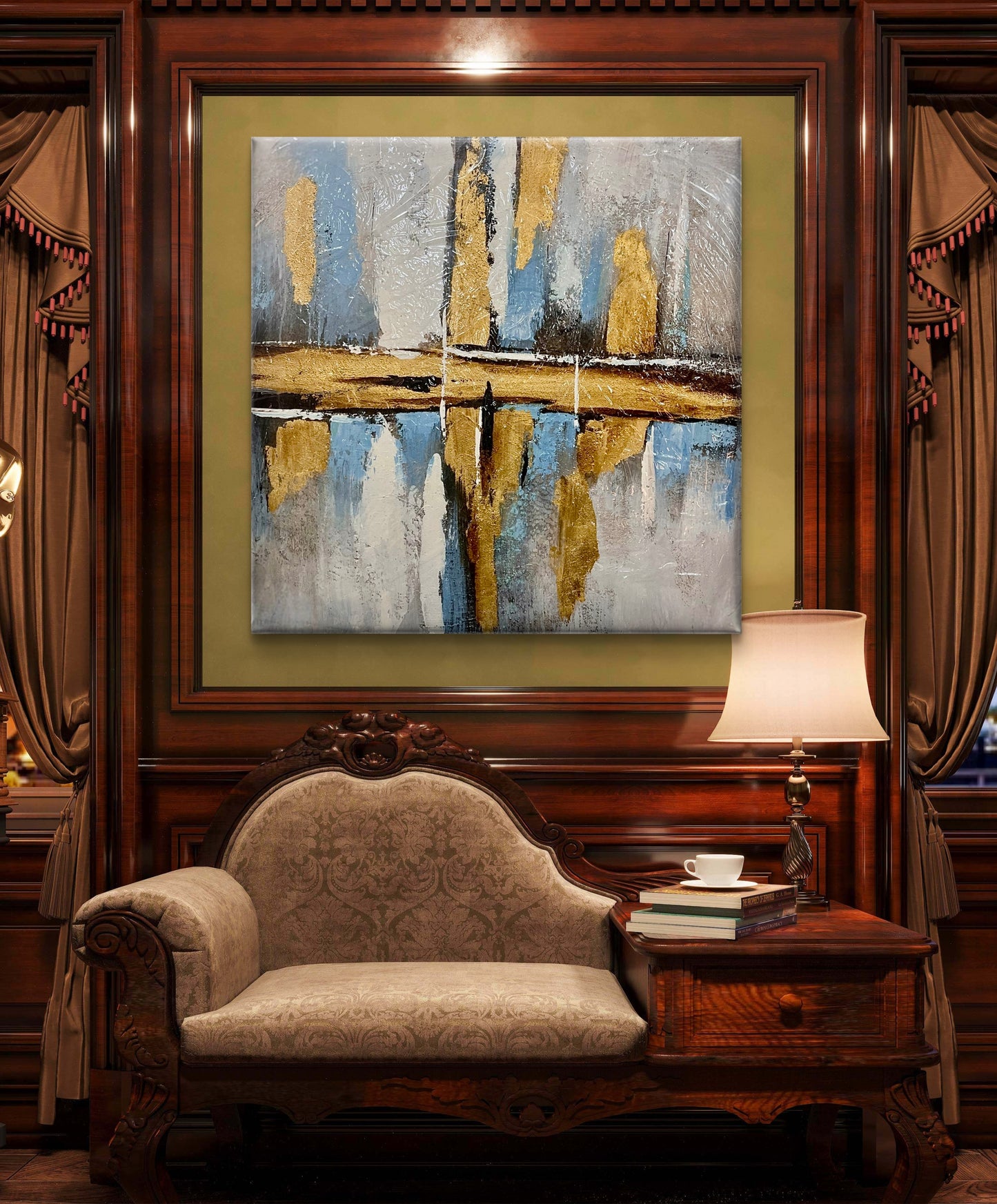 Handmade canvas painting - Sacred Framework