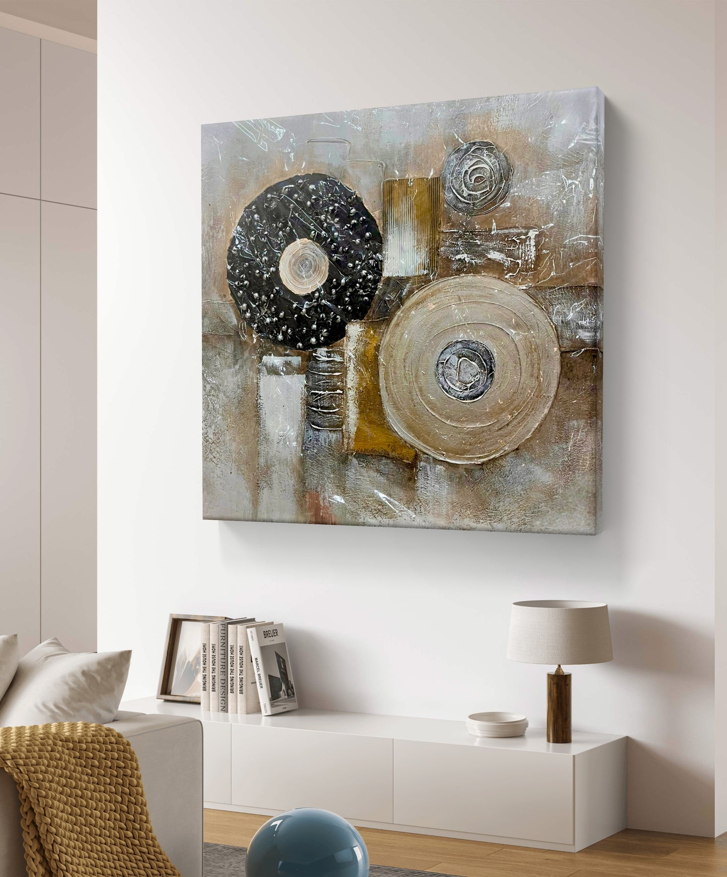 Handmade canvas painting - "Harmonic Constructs"