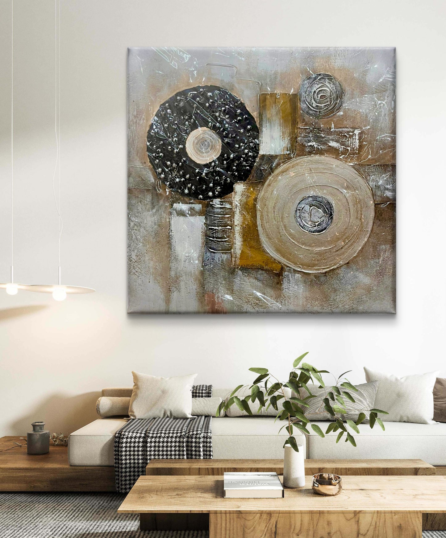 Handmade canvas painting - "Harmonic Constructs"