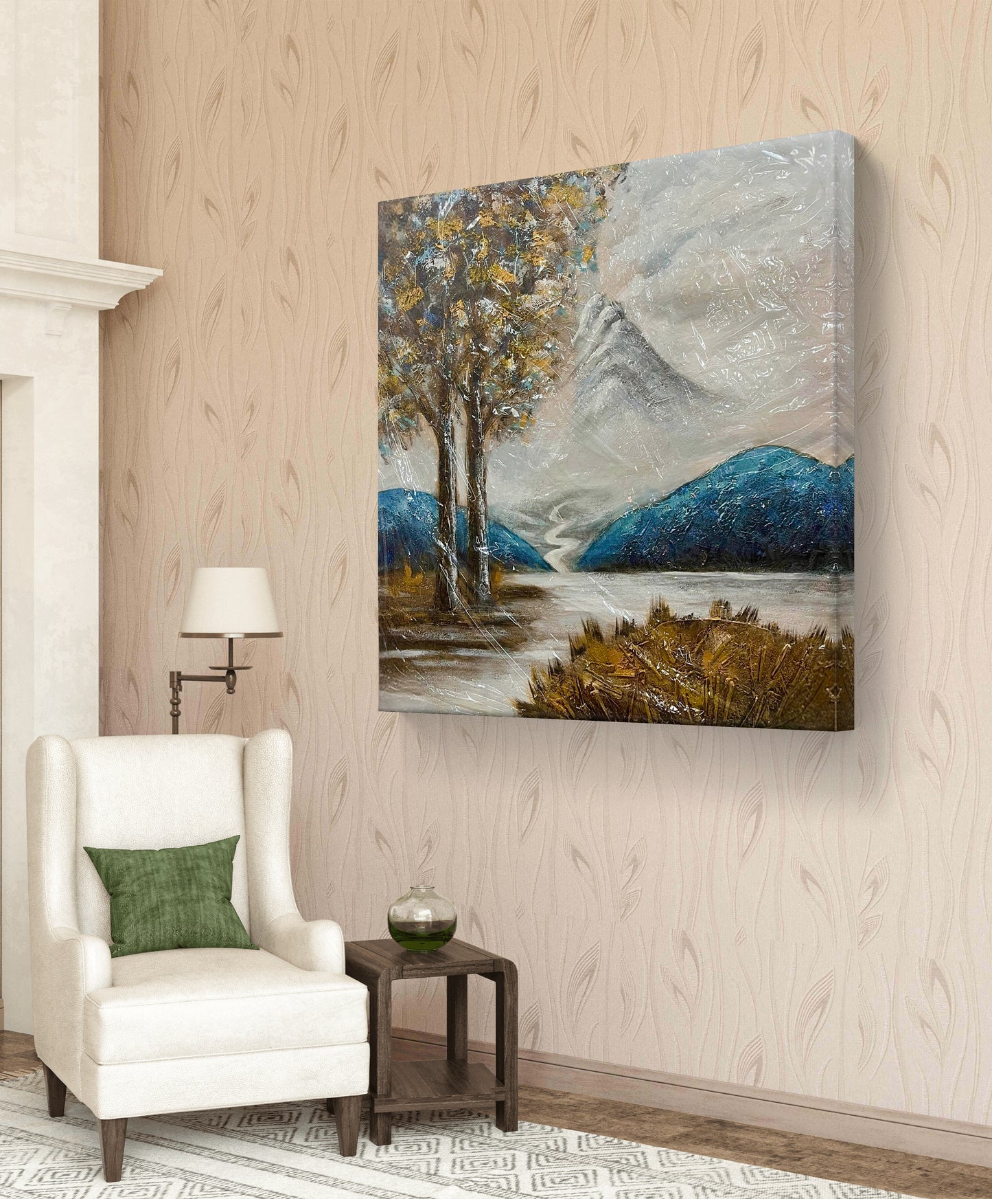 Handmade canvas painting - "Echoes of a Gentle Land"