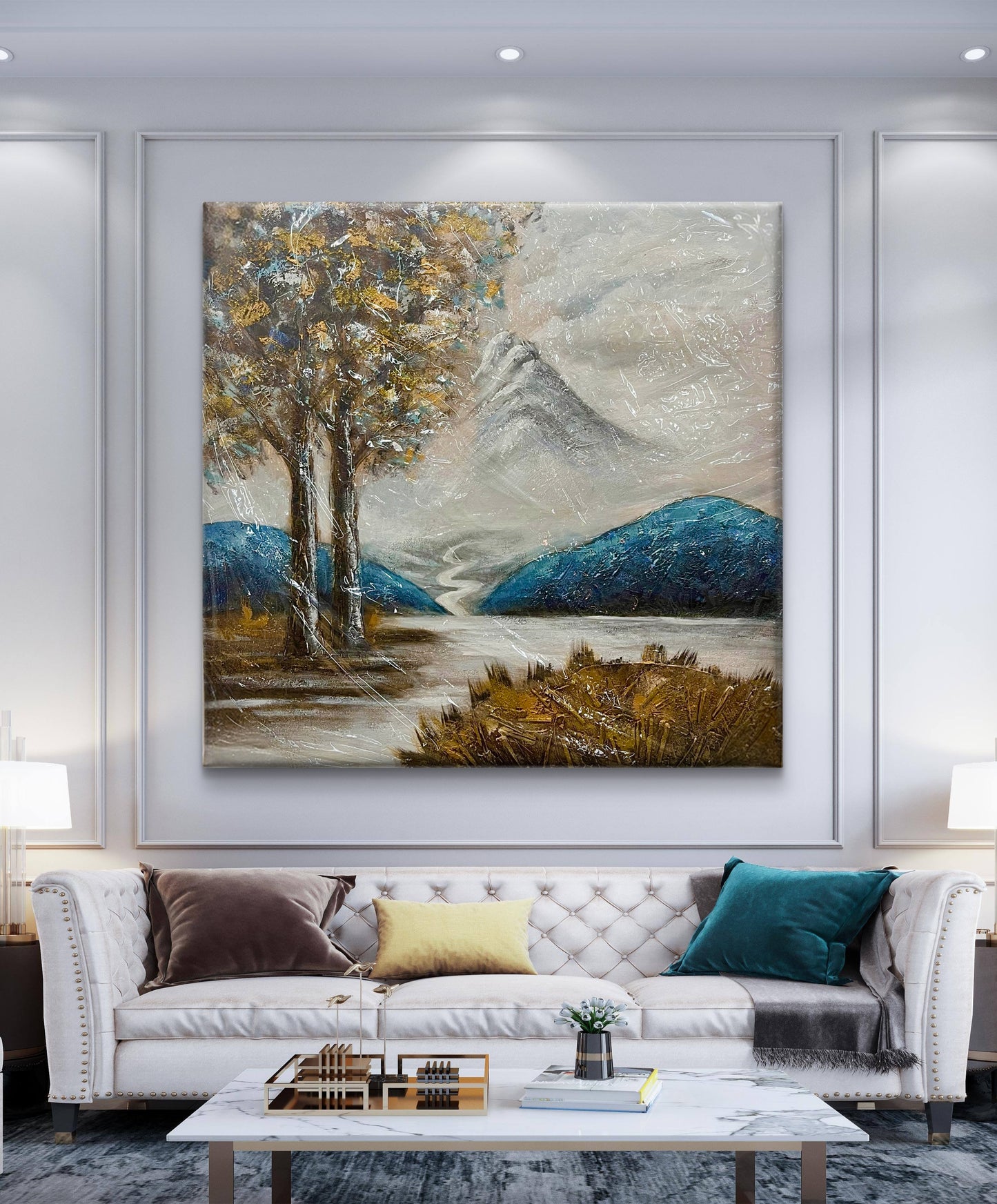 Handmade canvas painting - "Echoes of a Gentle Land"