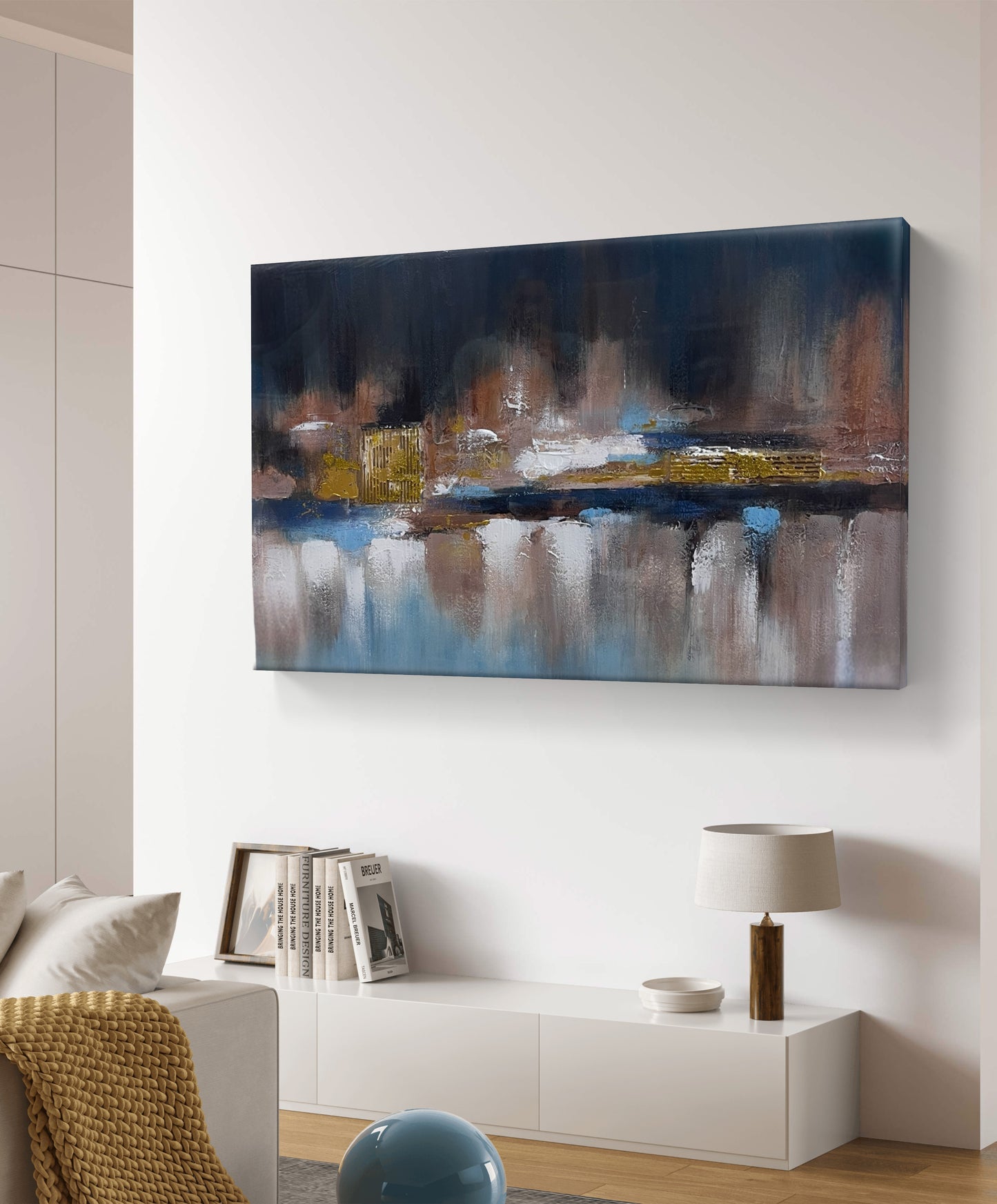 Canvas Handmade Painting - Echoes of a Silent City