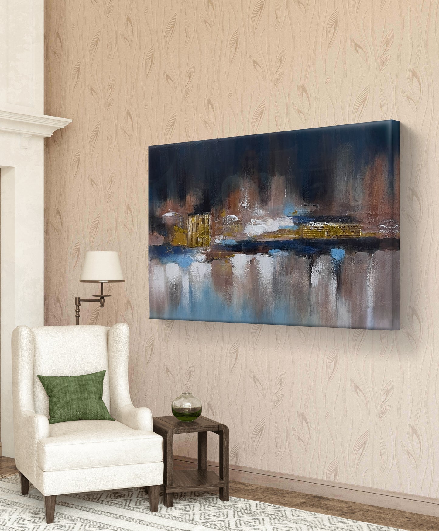 Canvas Handmade Painting - Echoes of a Silent City