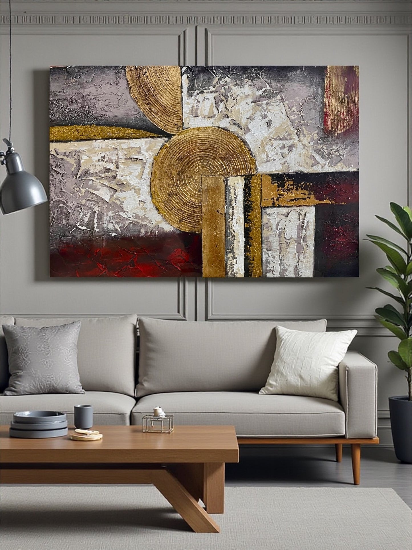 Fragments of Balance - Handmade canvas painting