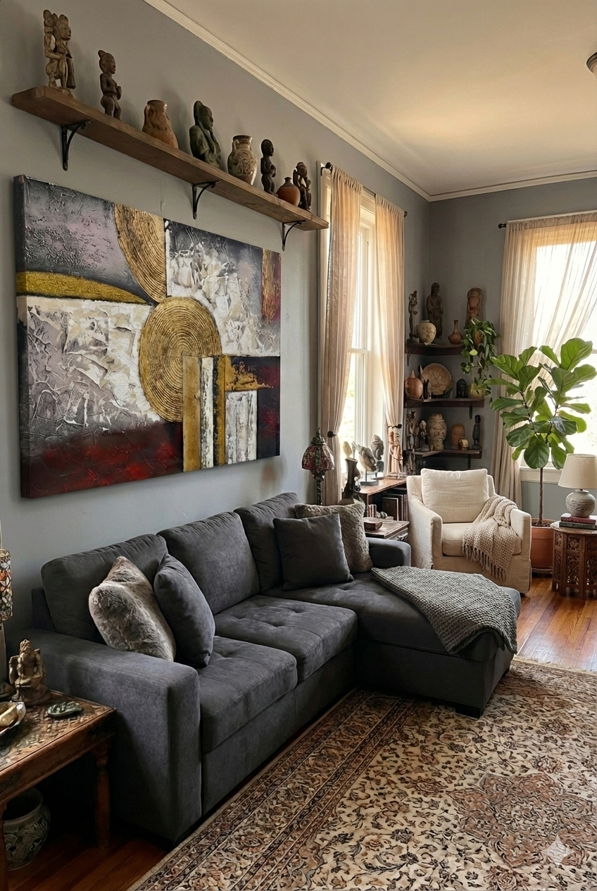 Fragments of Balance - Handmade canvas painting