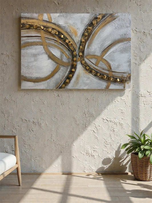 Handmade canvas painting - Interwoven Elegance