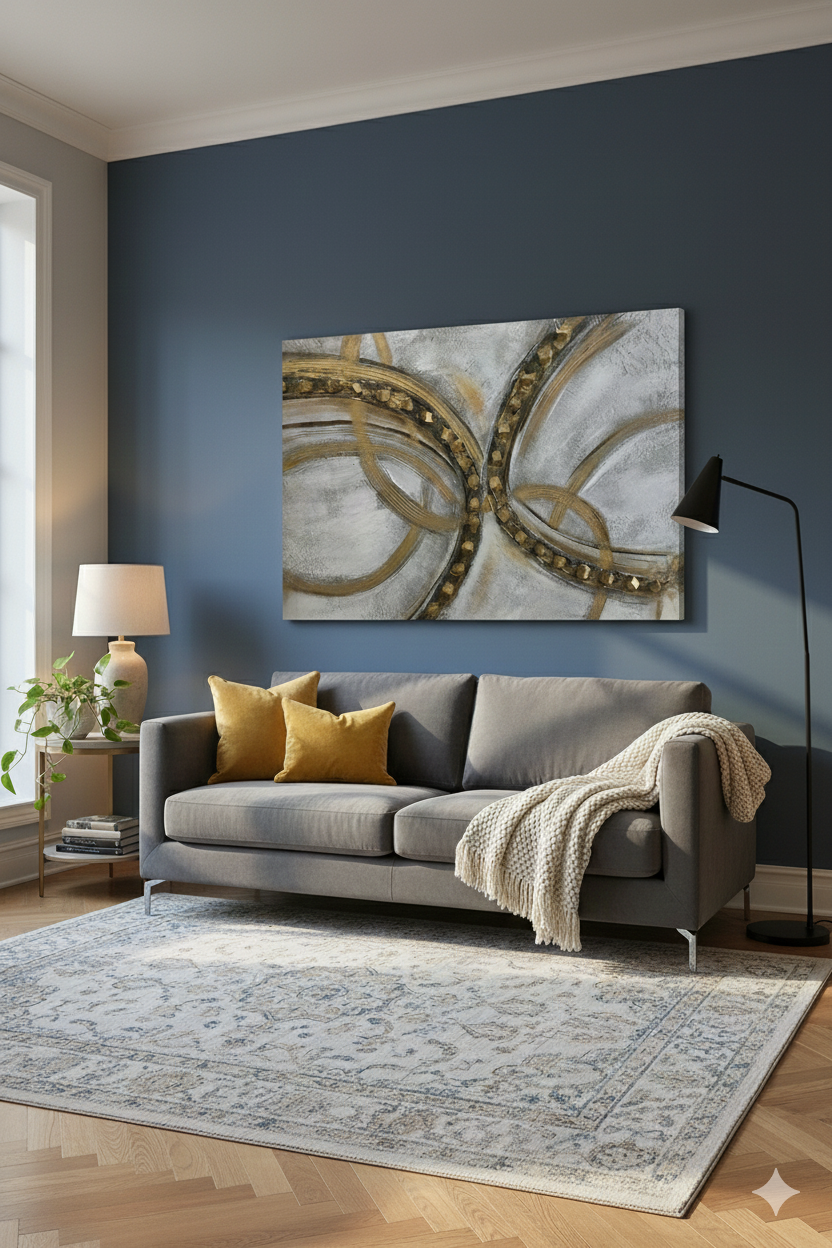 Handmade canvas painting - Interwoven Elegance