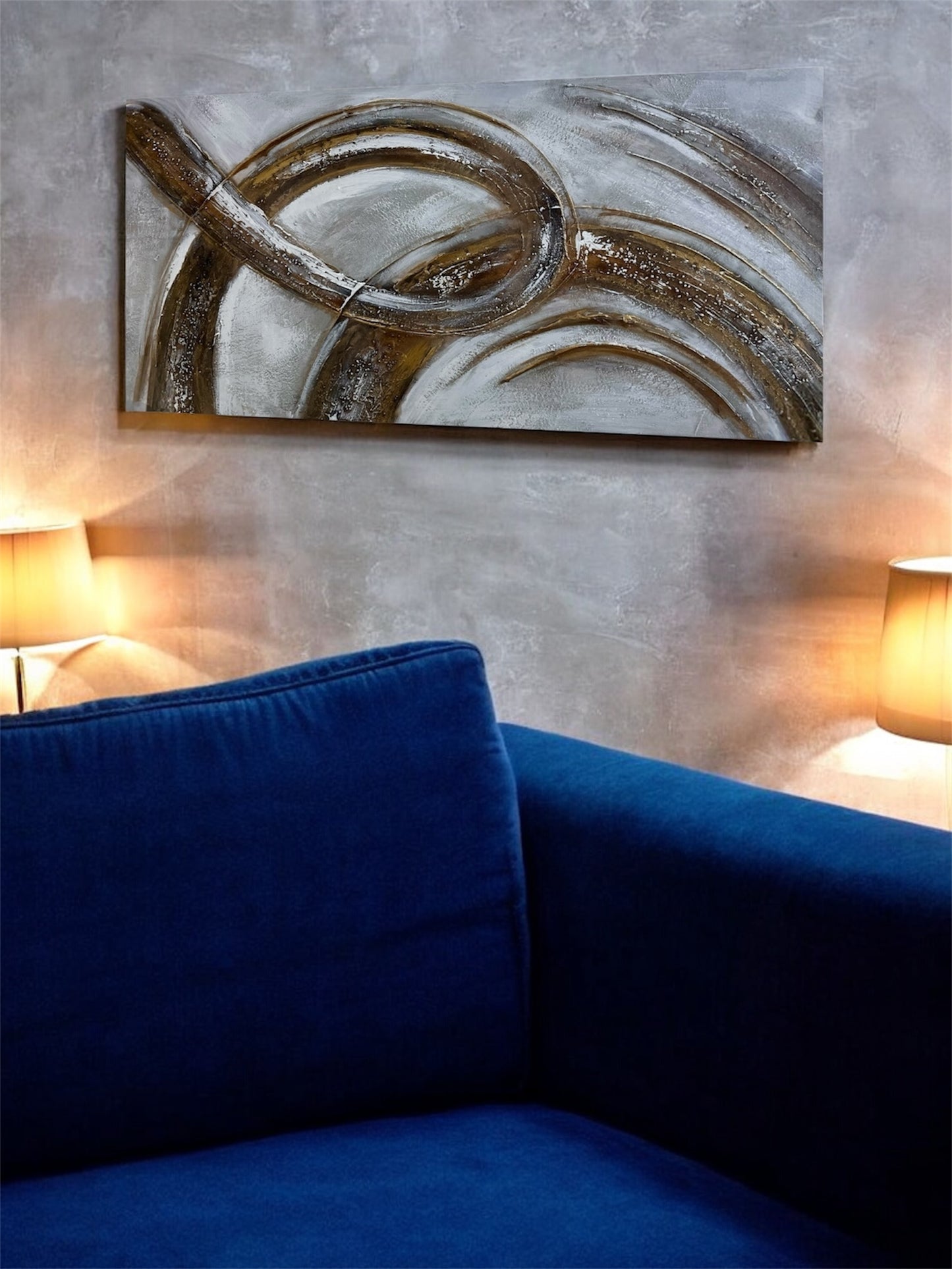 Handmade canvas painting - Obsidian Arc