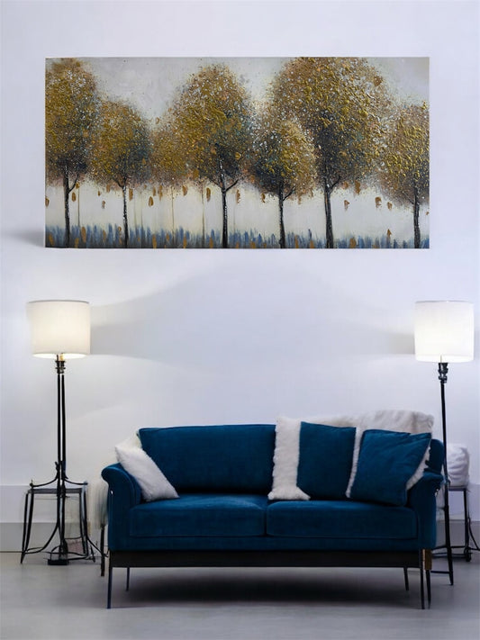 Golden Canopy at Dusk - Handmade canvas painting