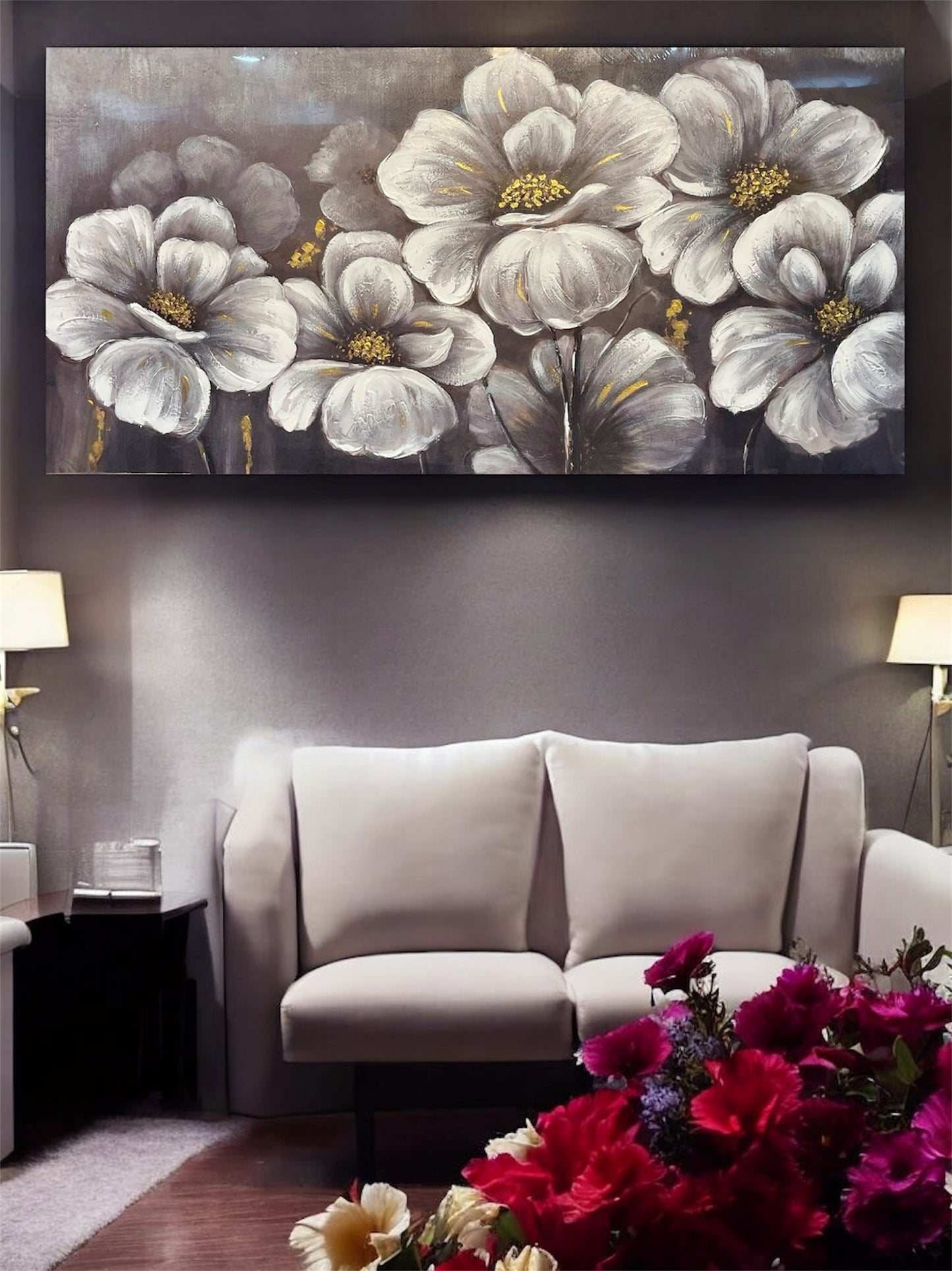"The Luminous Bloom" - Handmade canvas painting