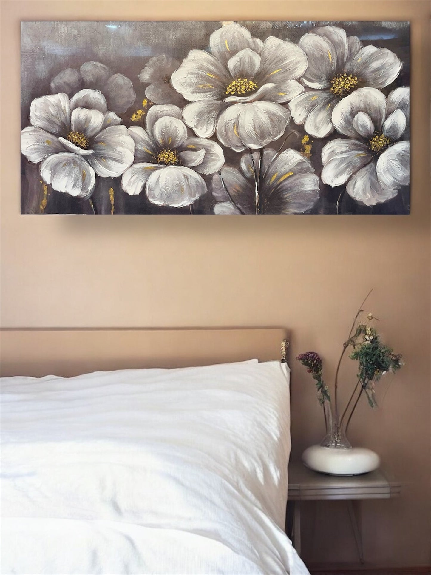 "The Luminous Bloom" - Handmade canvas painting