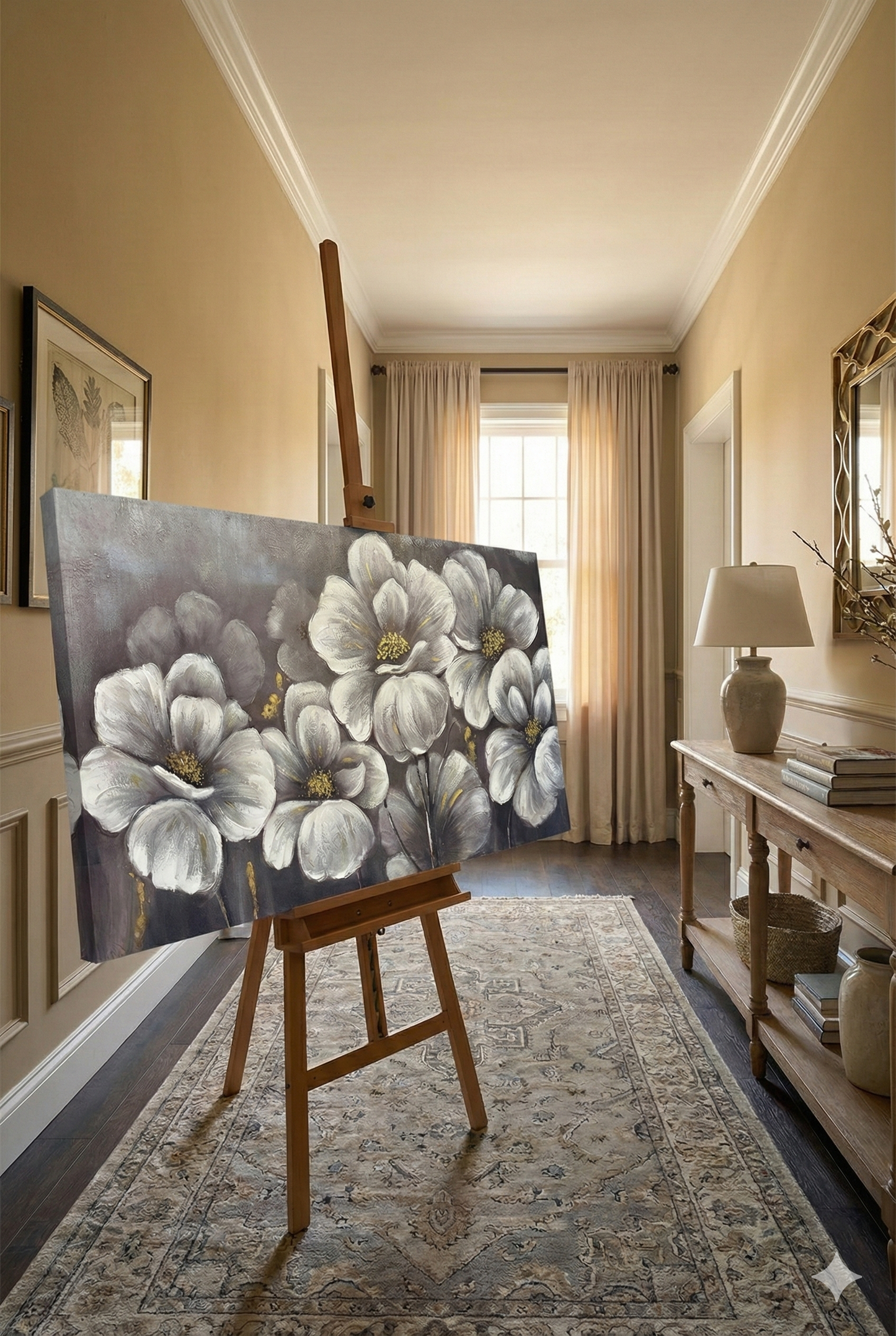 "The Luminous Bloom" - Handmade canvas painting