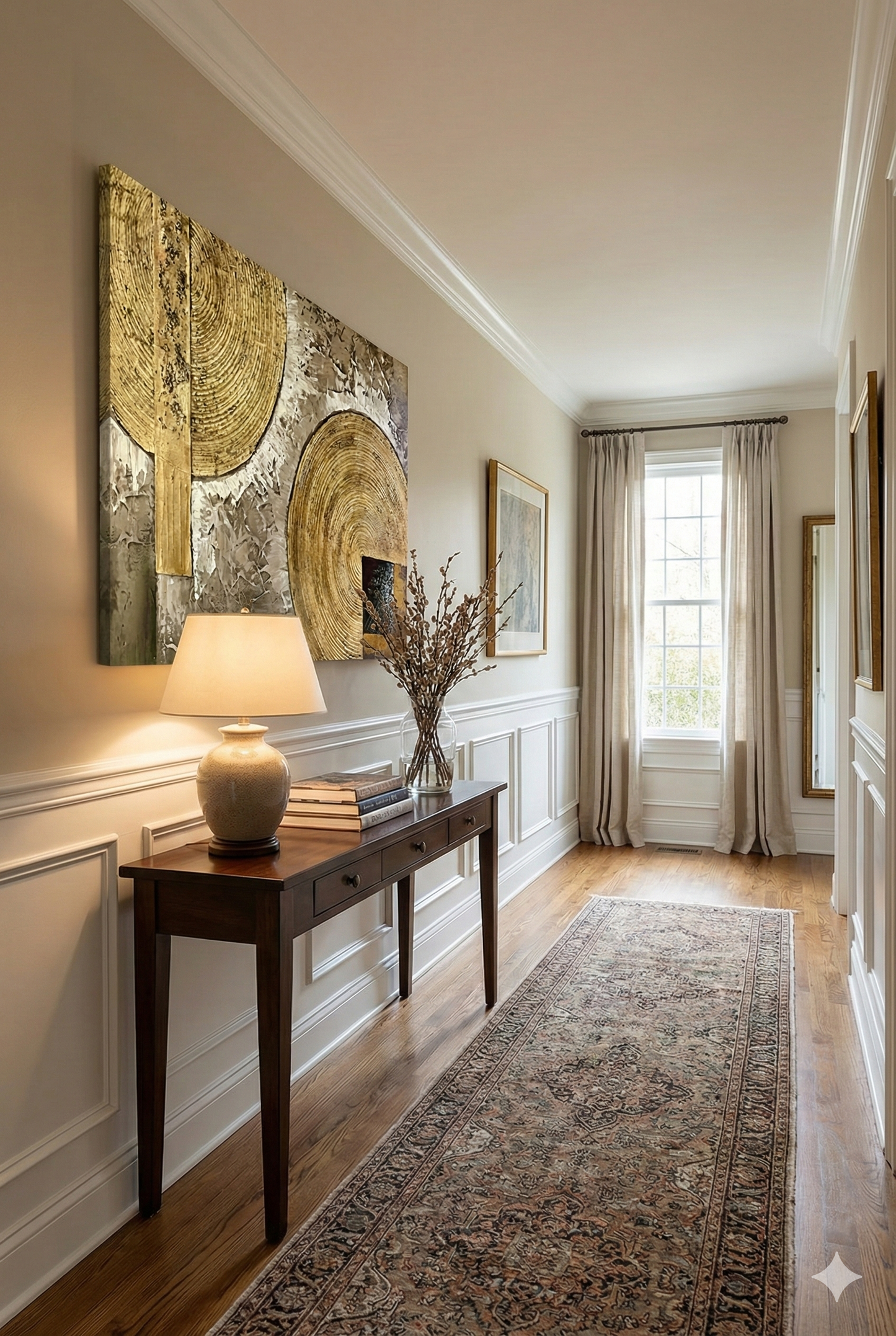 "The Gilded Eclipse" - Handmade canvas painting