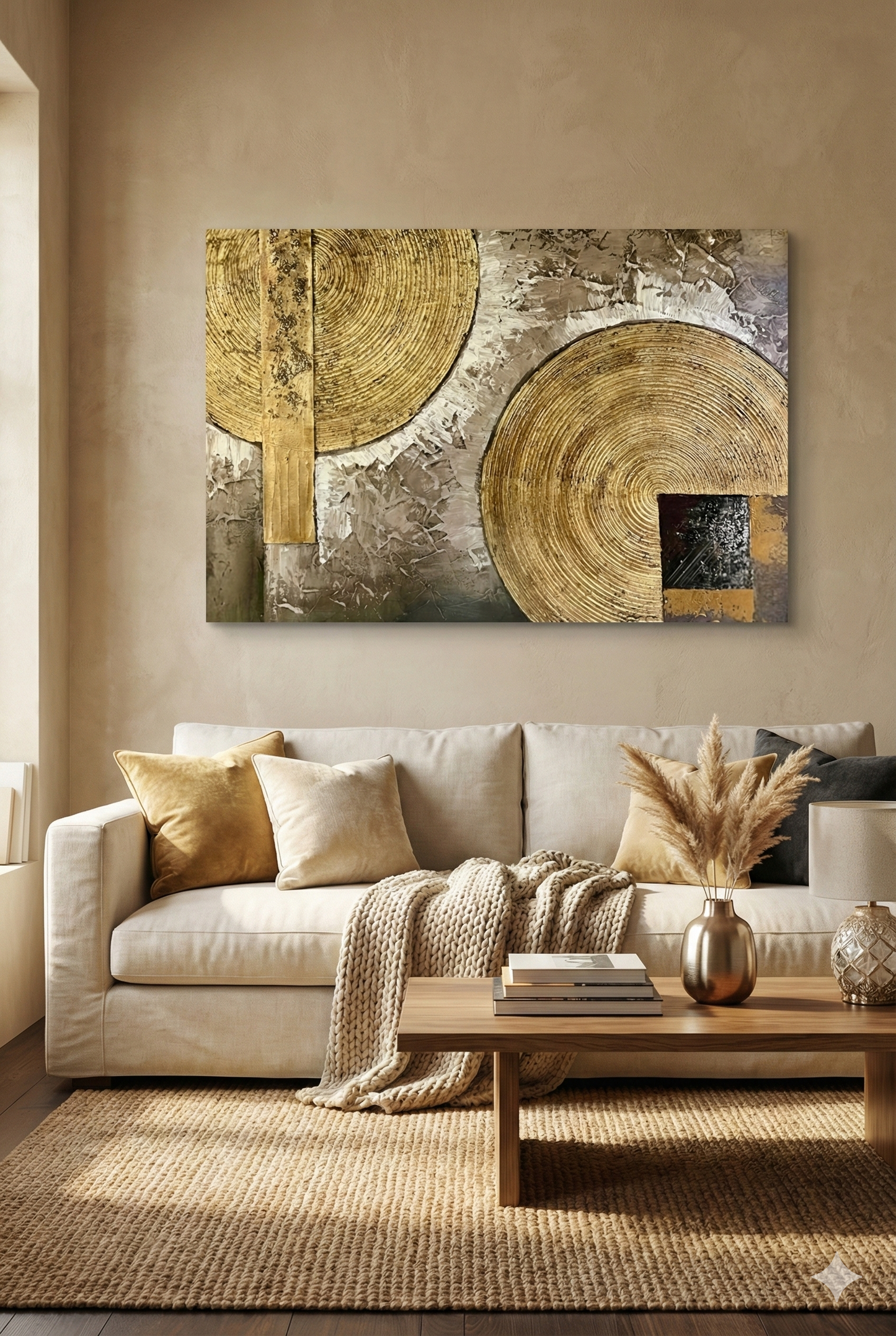 "The Gilded Eclipse" - Handmade canvas painting