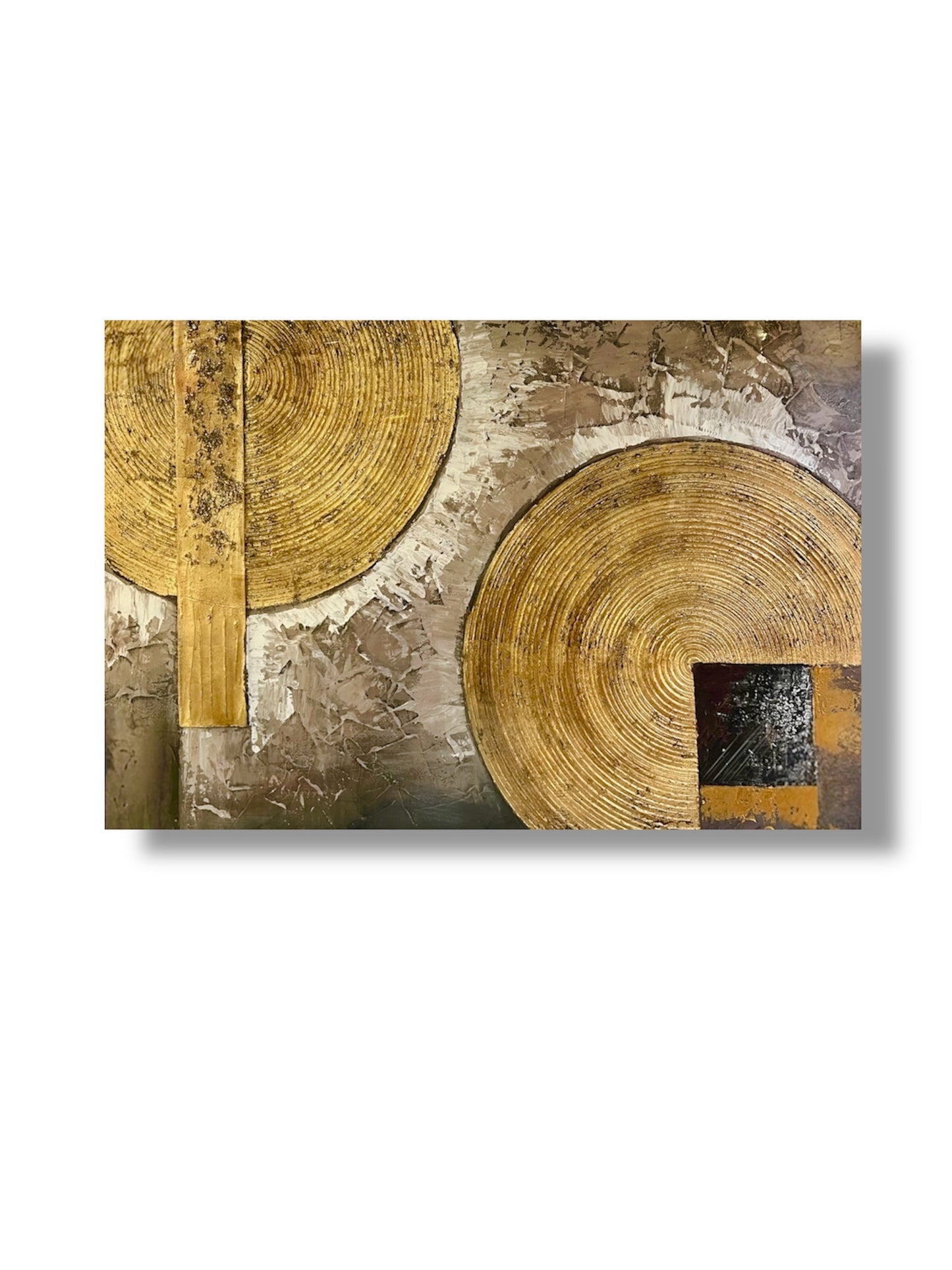 "The Gilded Eclipse" - Handmade canvas painting