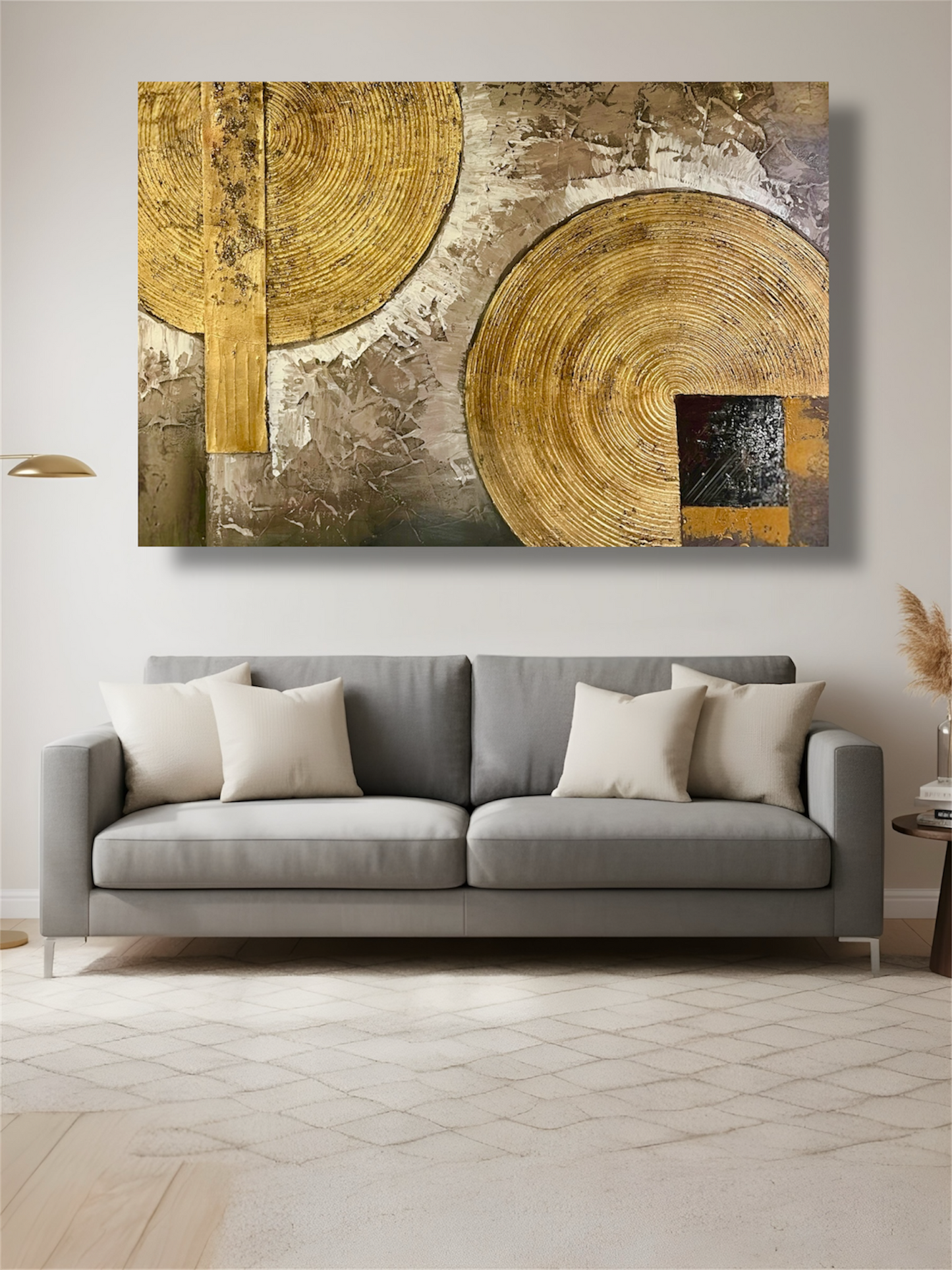 "The Gilded Eclipse" - Handmade canvas painting