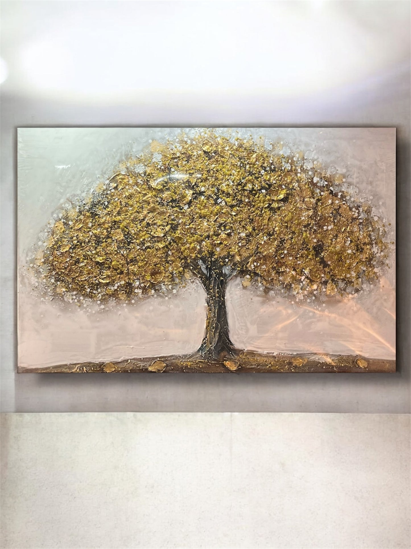 Handmade canvas painting - "Silver Horizon"