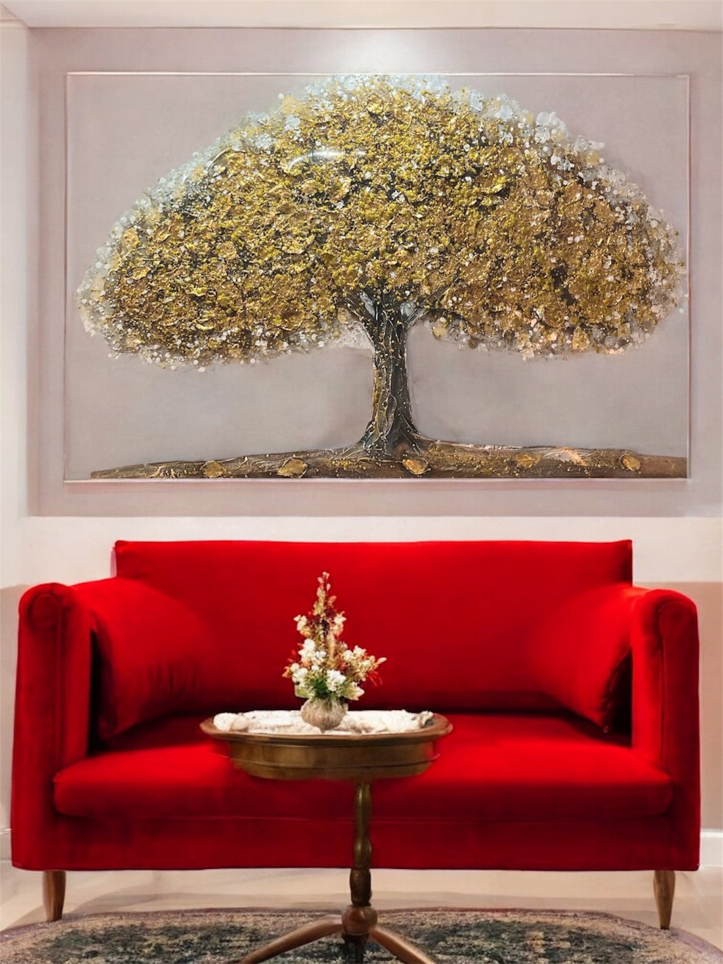 Handmade canvas painting - "Silver Horizon"