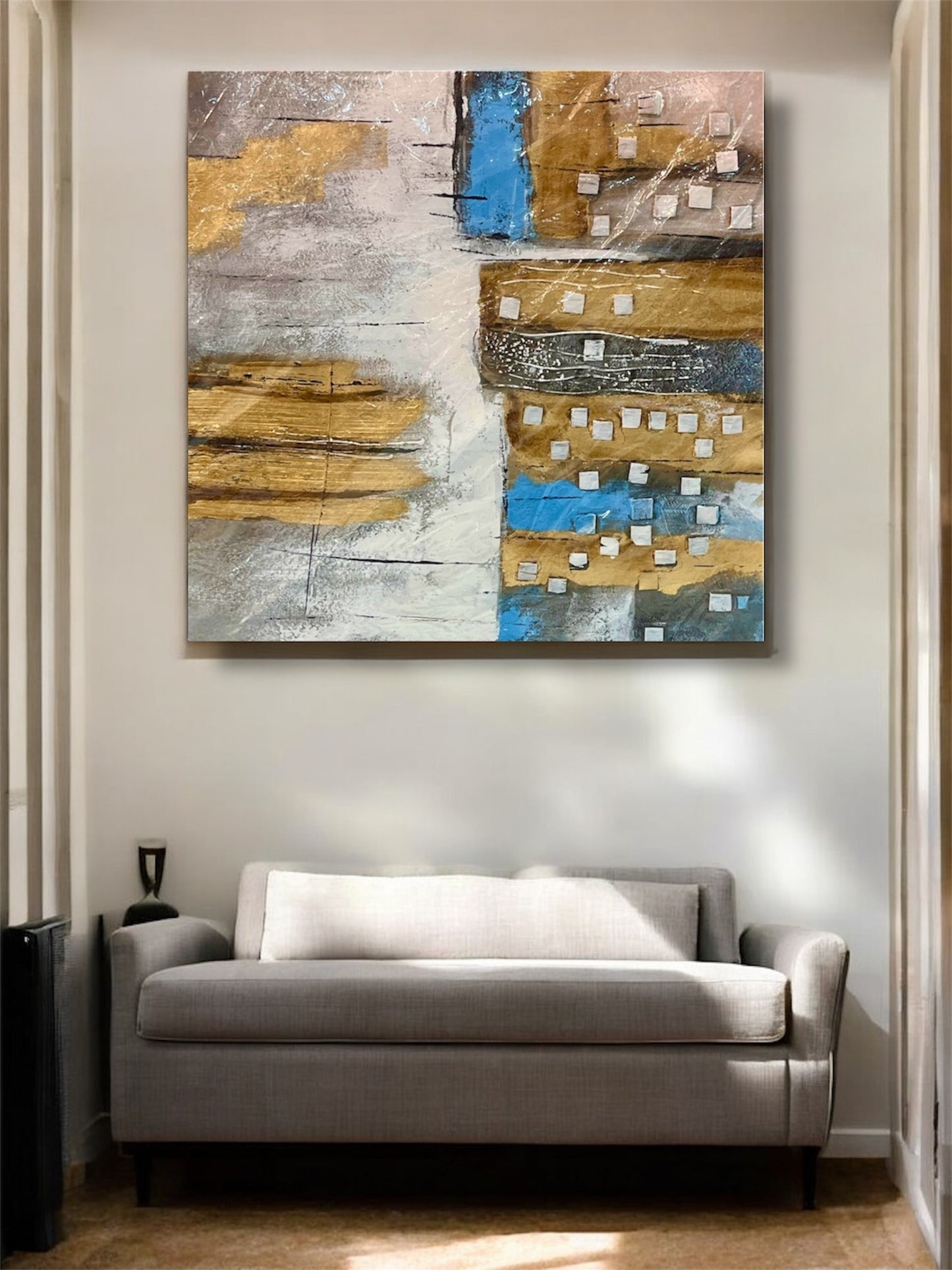 Handmade canvas painting - "Urban Mosaic"