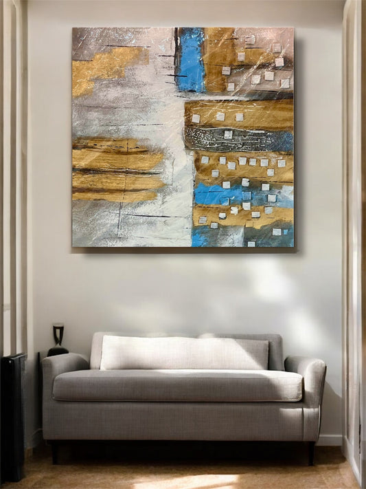 Handmade canvas painting - "Urban Mosaic"