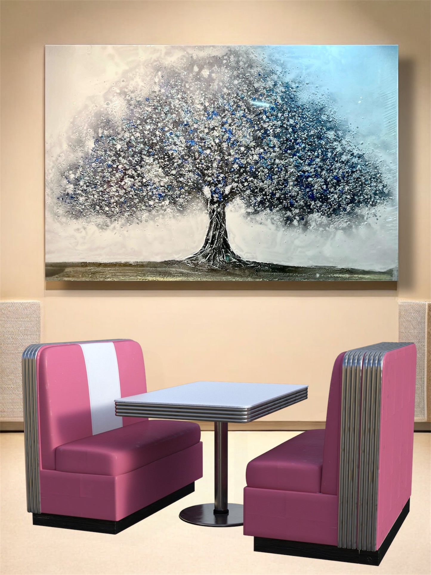 Handmade canvas painting - "Sapphire Mist"